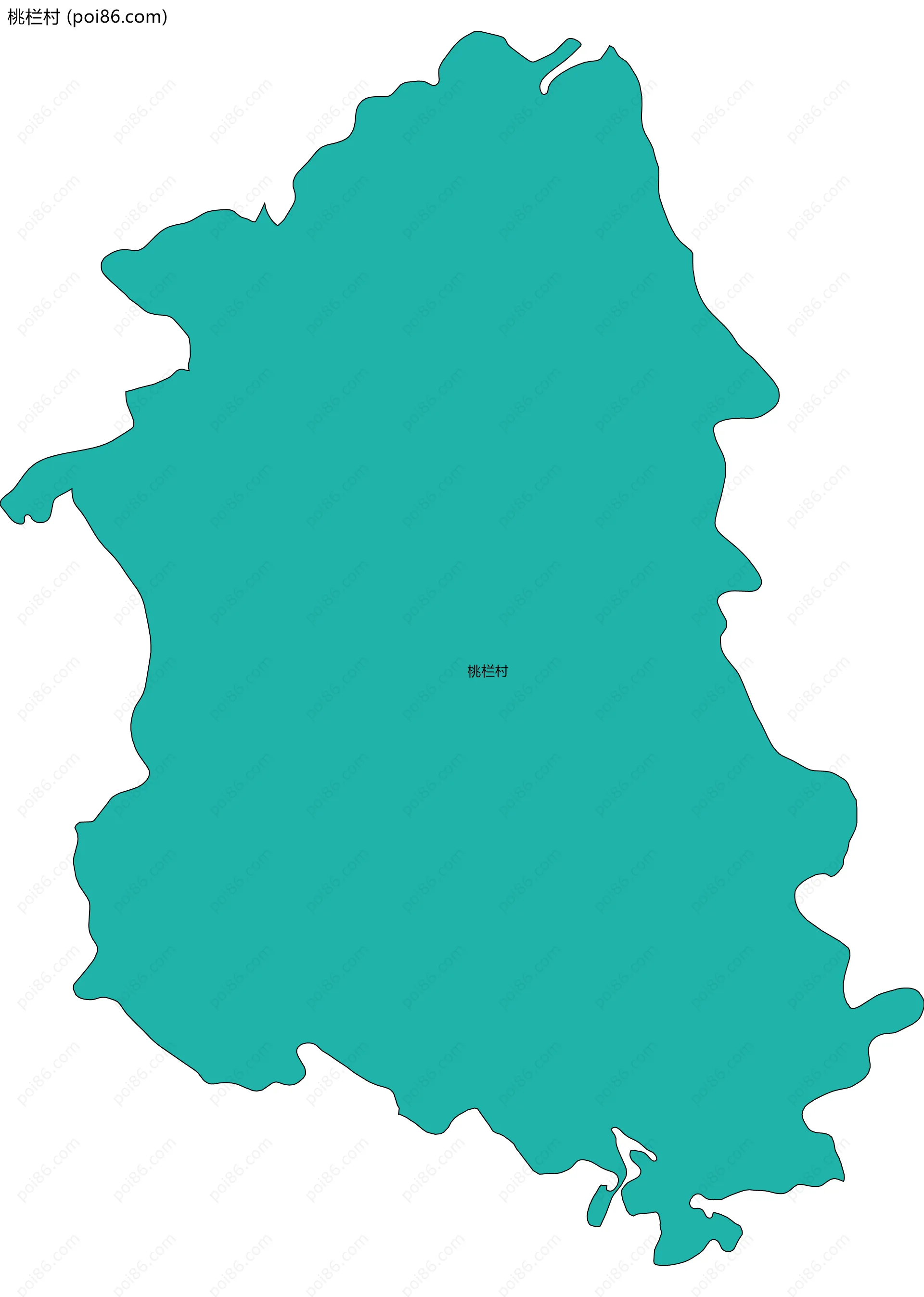 桃栏村边界地图