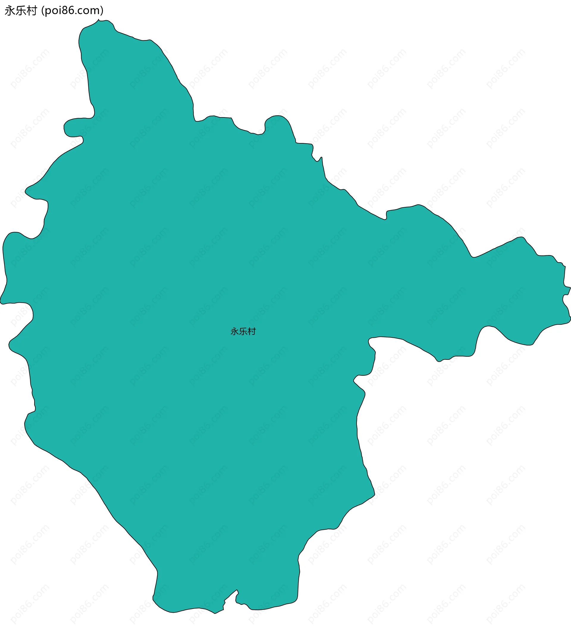 永乐村边界地图