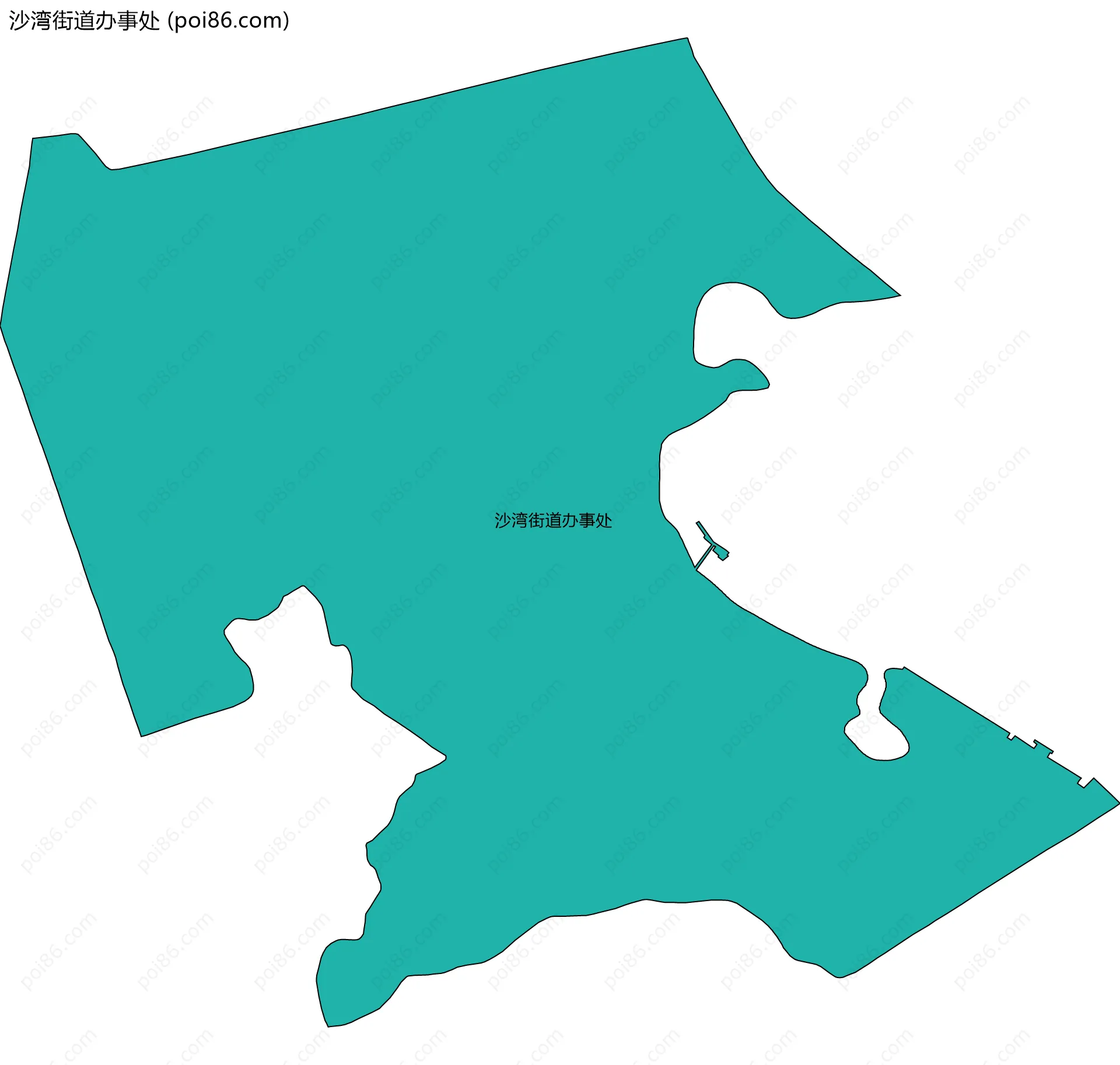 沙湾街道办事处边界地图