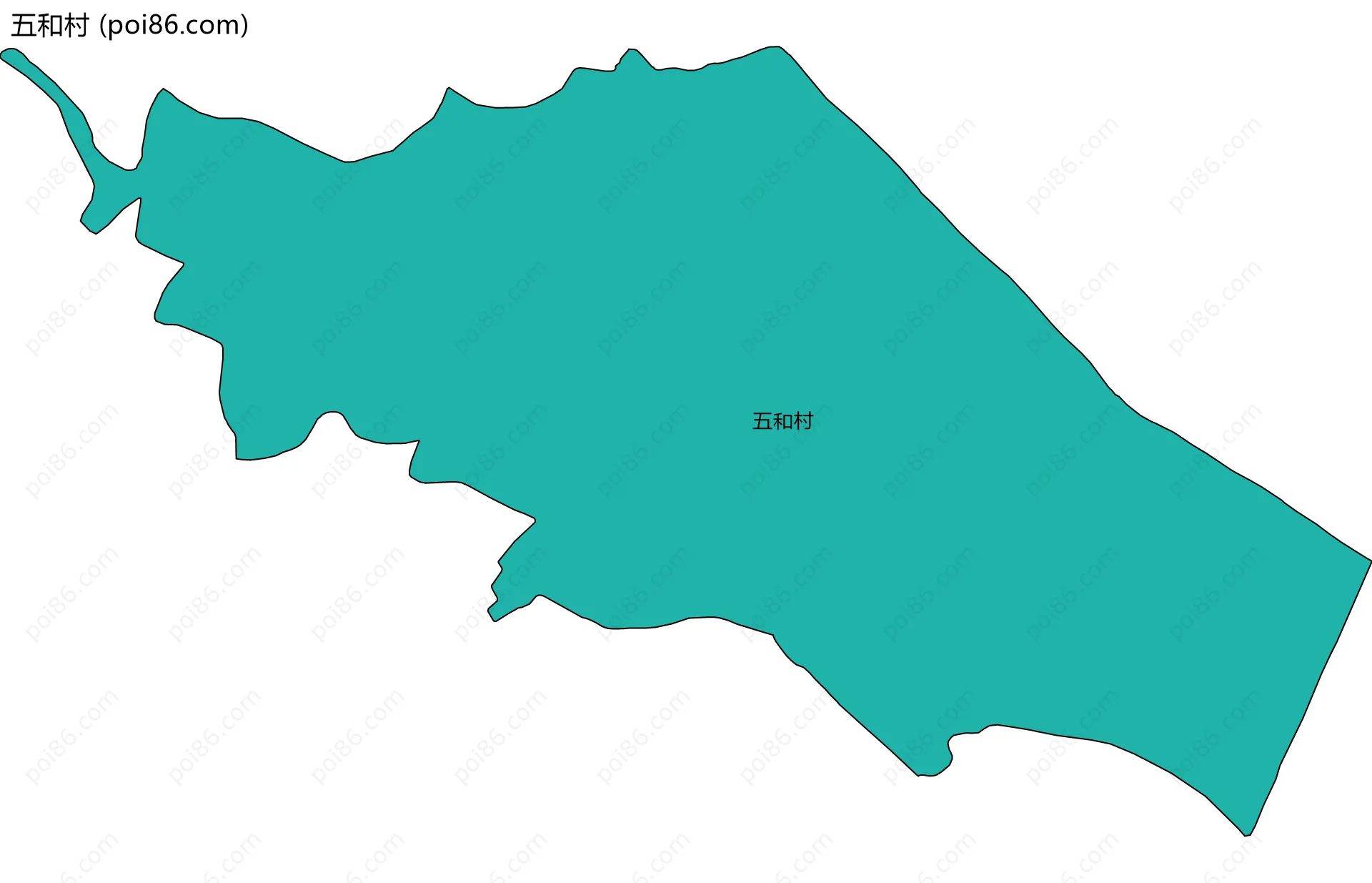 五和村边界地图