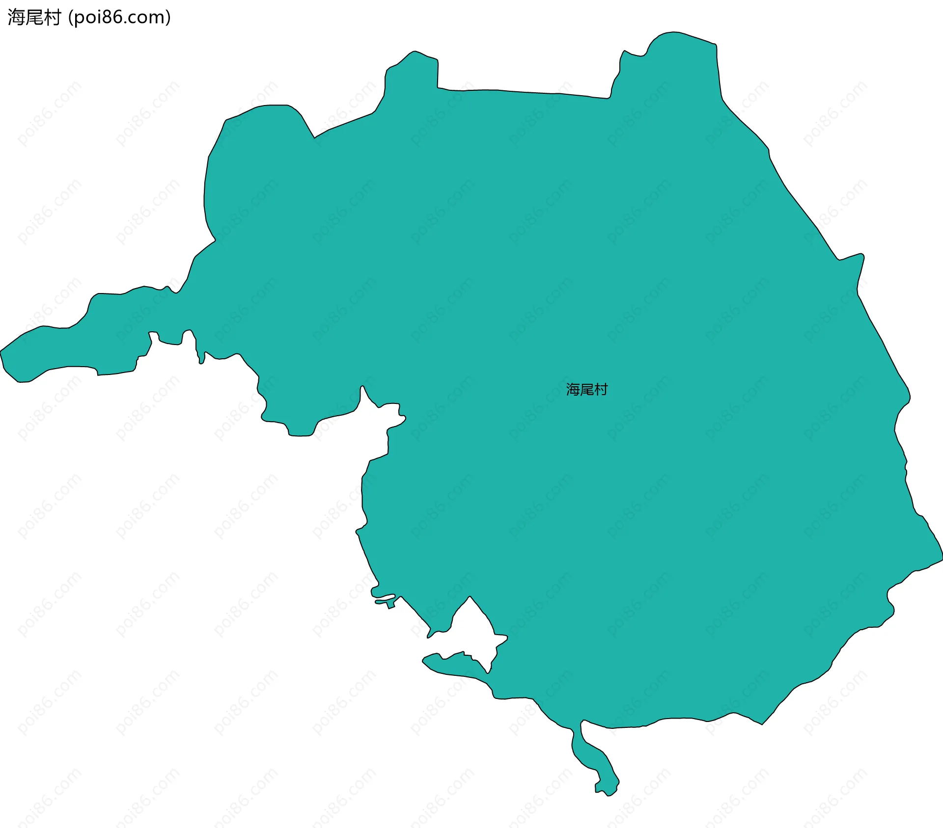 海尾村边界地图