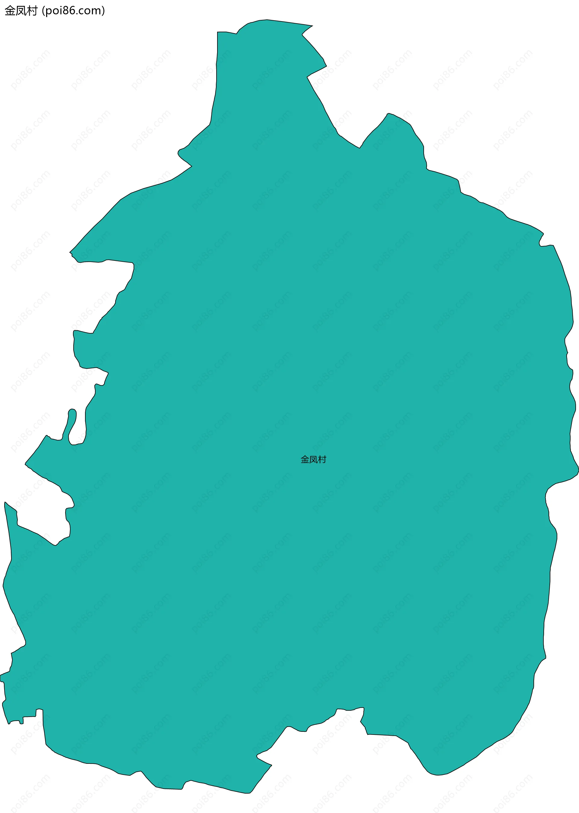 金凤村边界地图