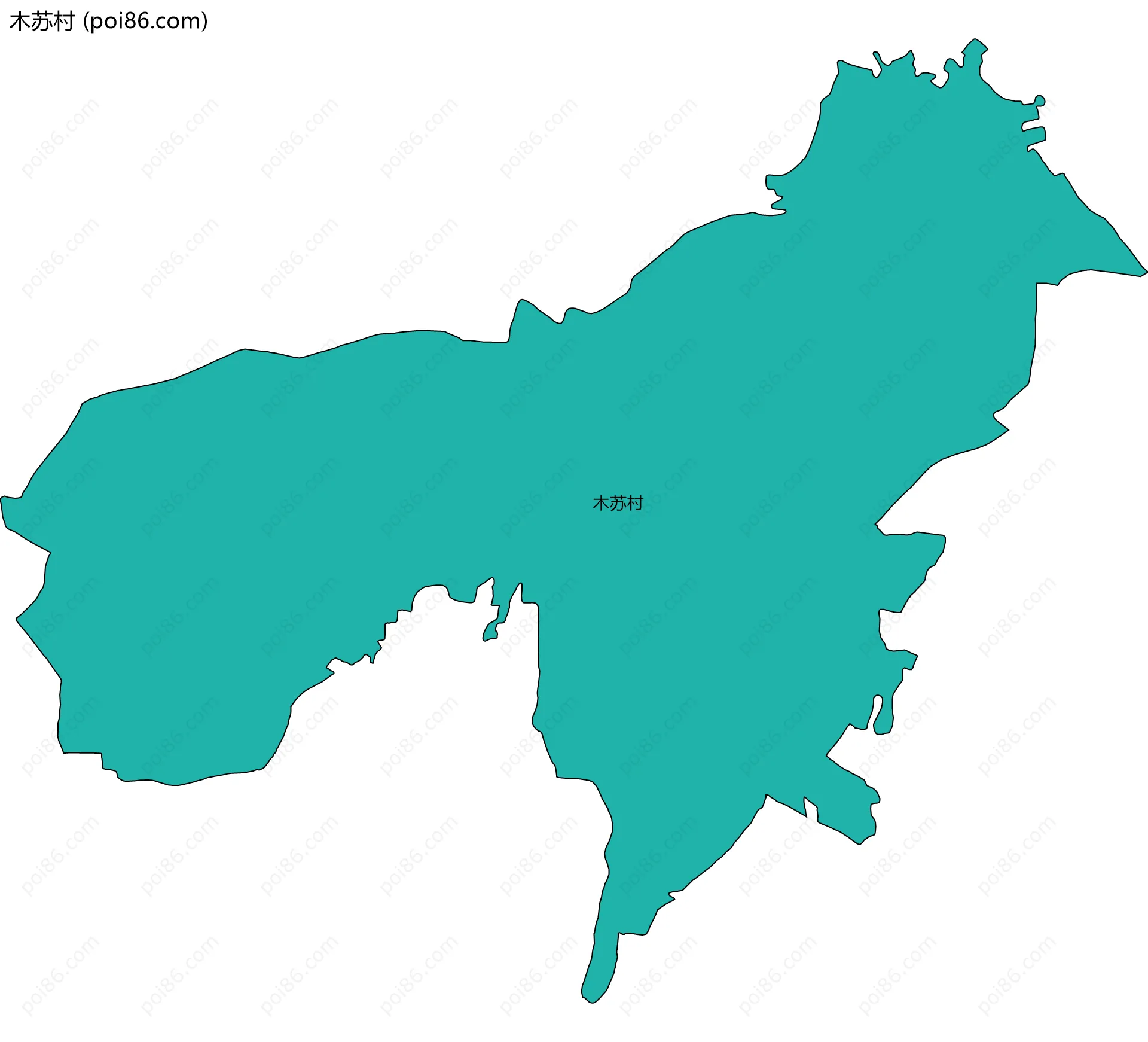 木苏村边界地图