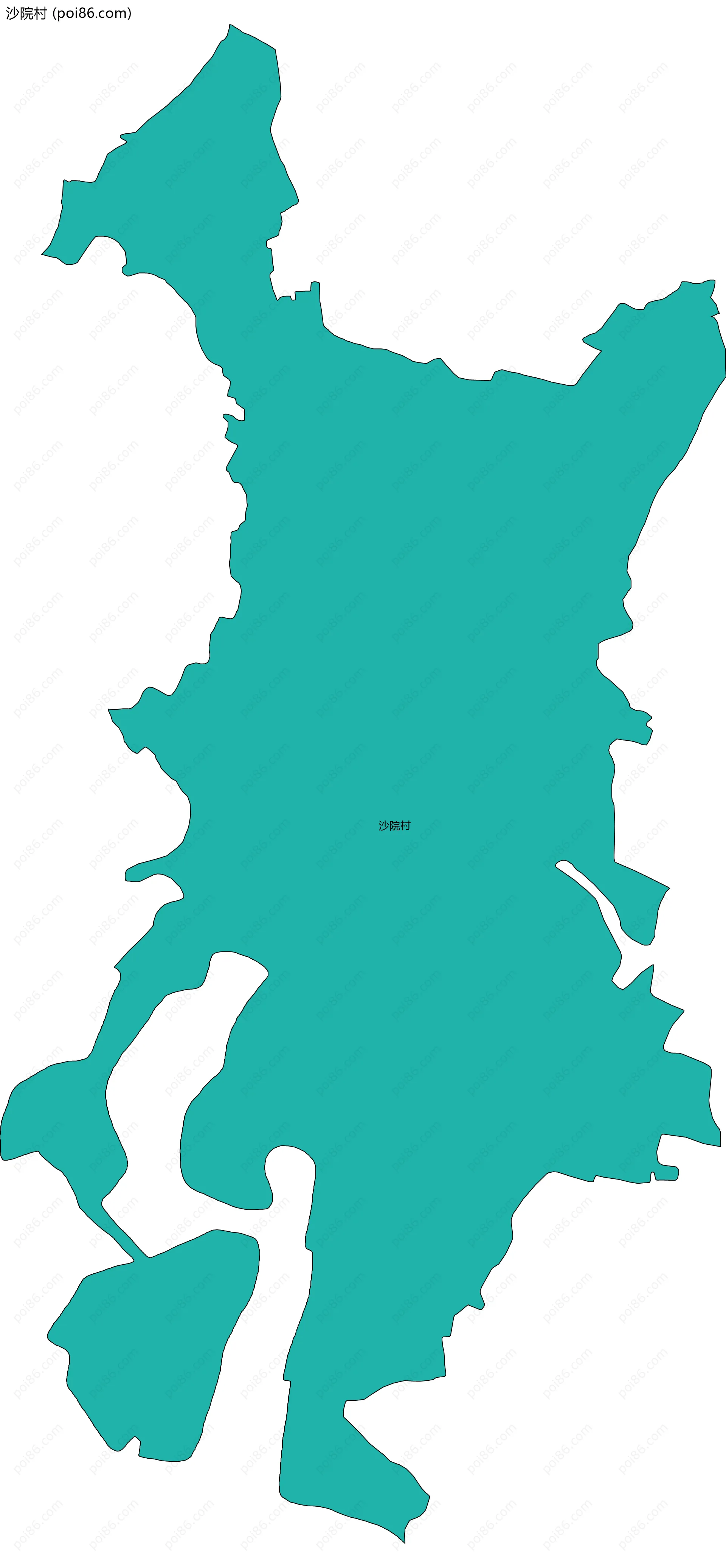 沙院村边界地图