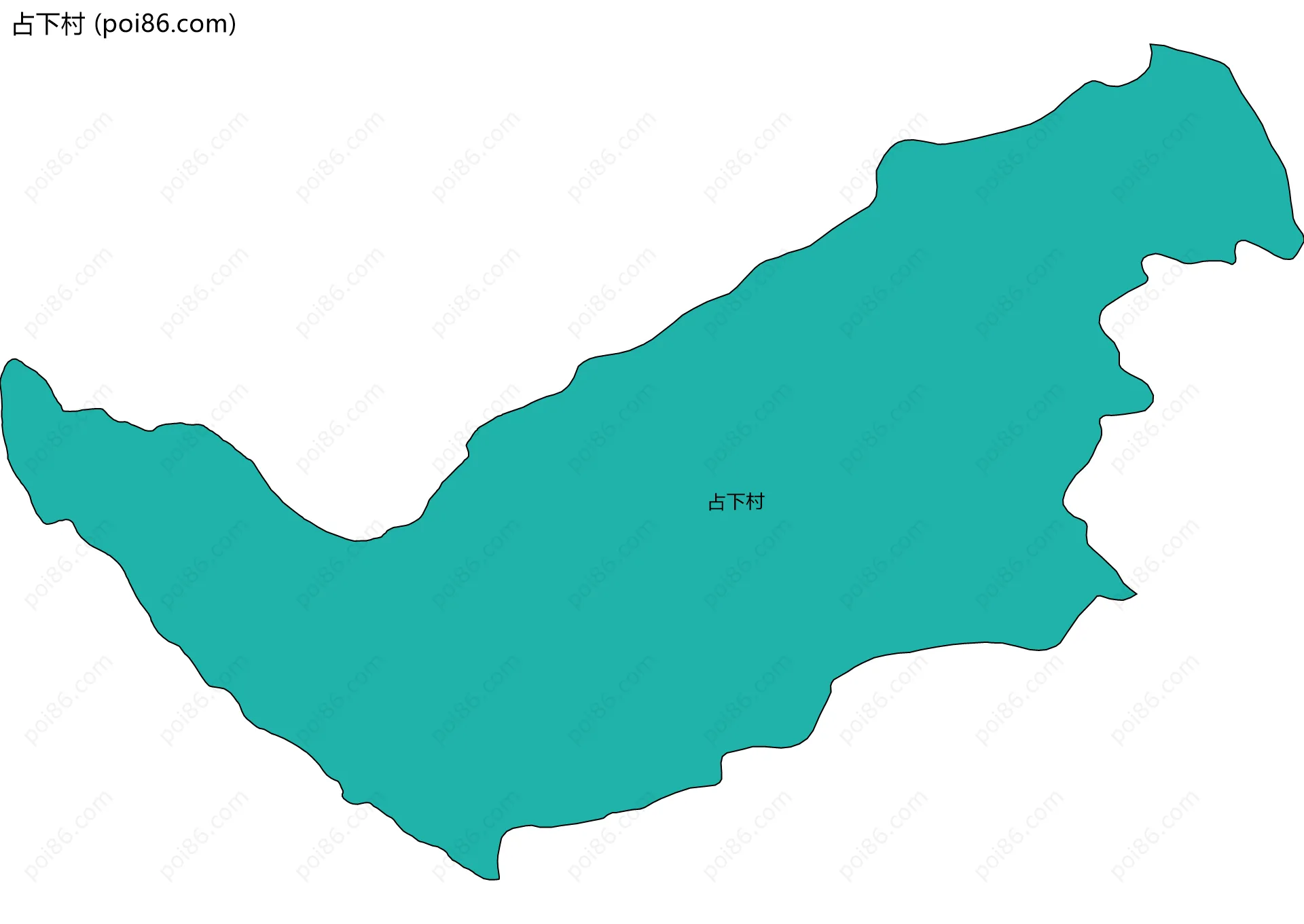 占下村边界地图