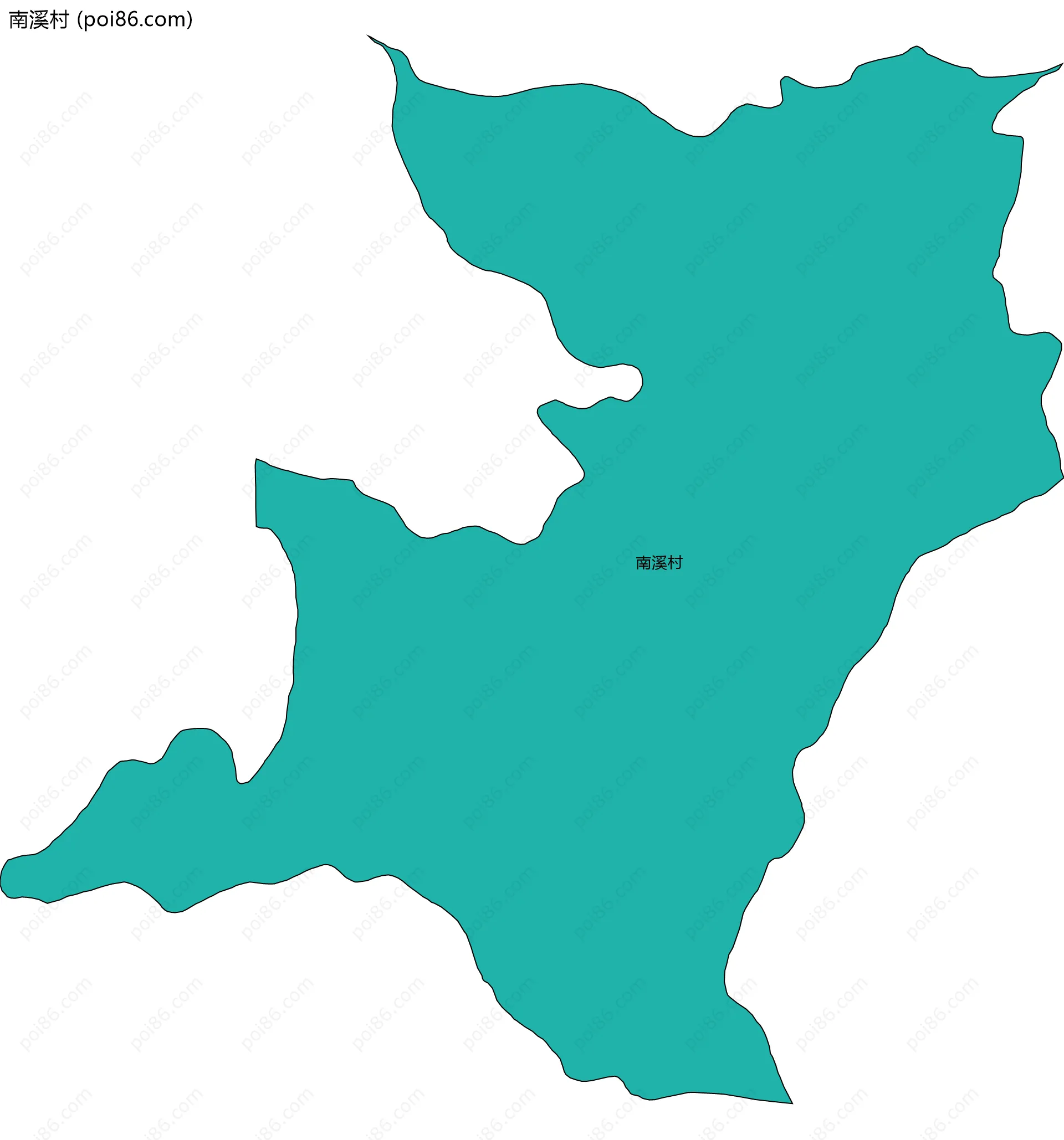 南溪村边界地图