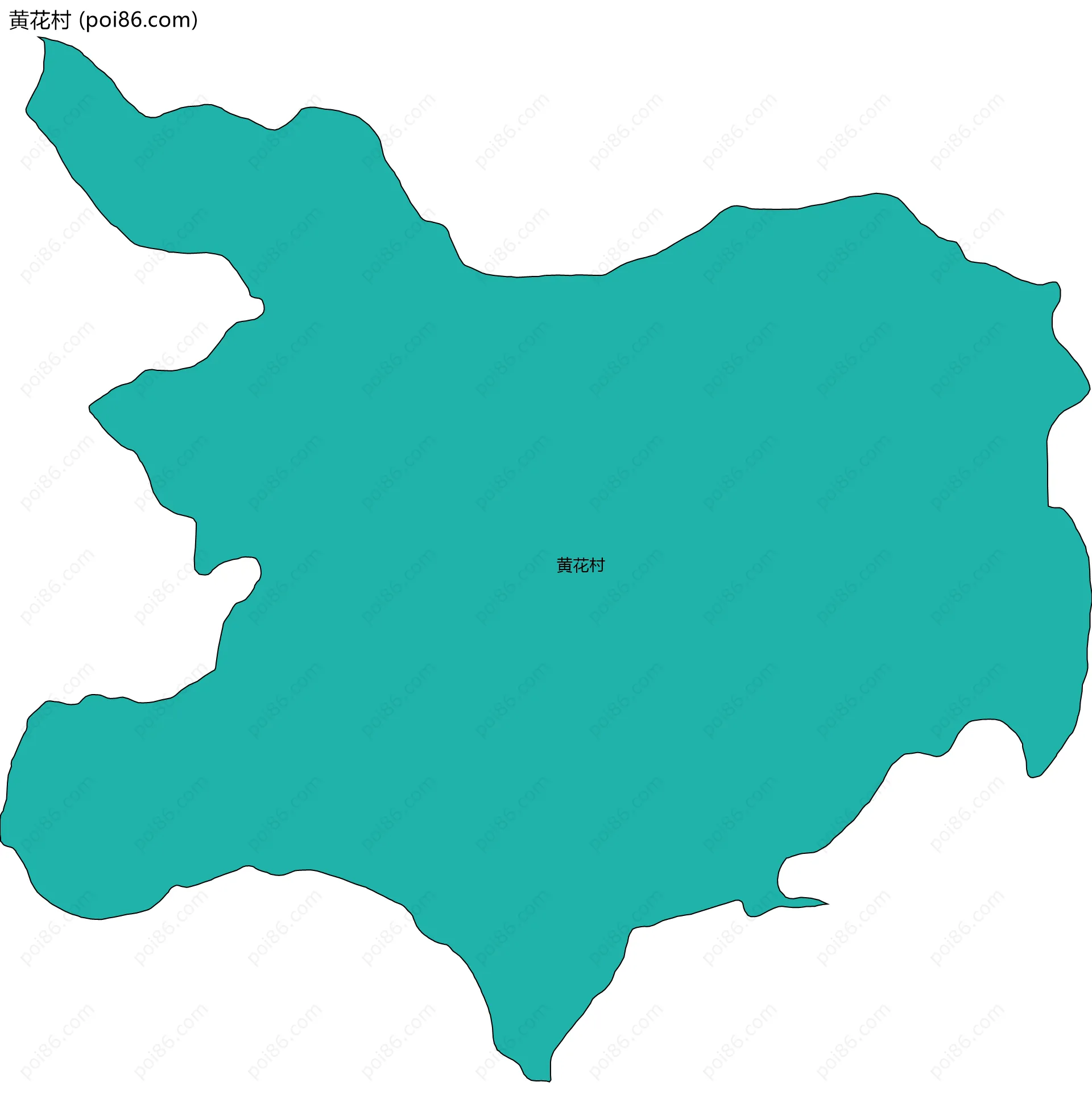 黄花村边界地图