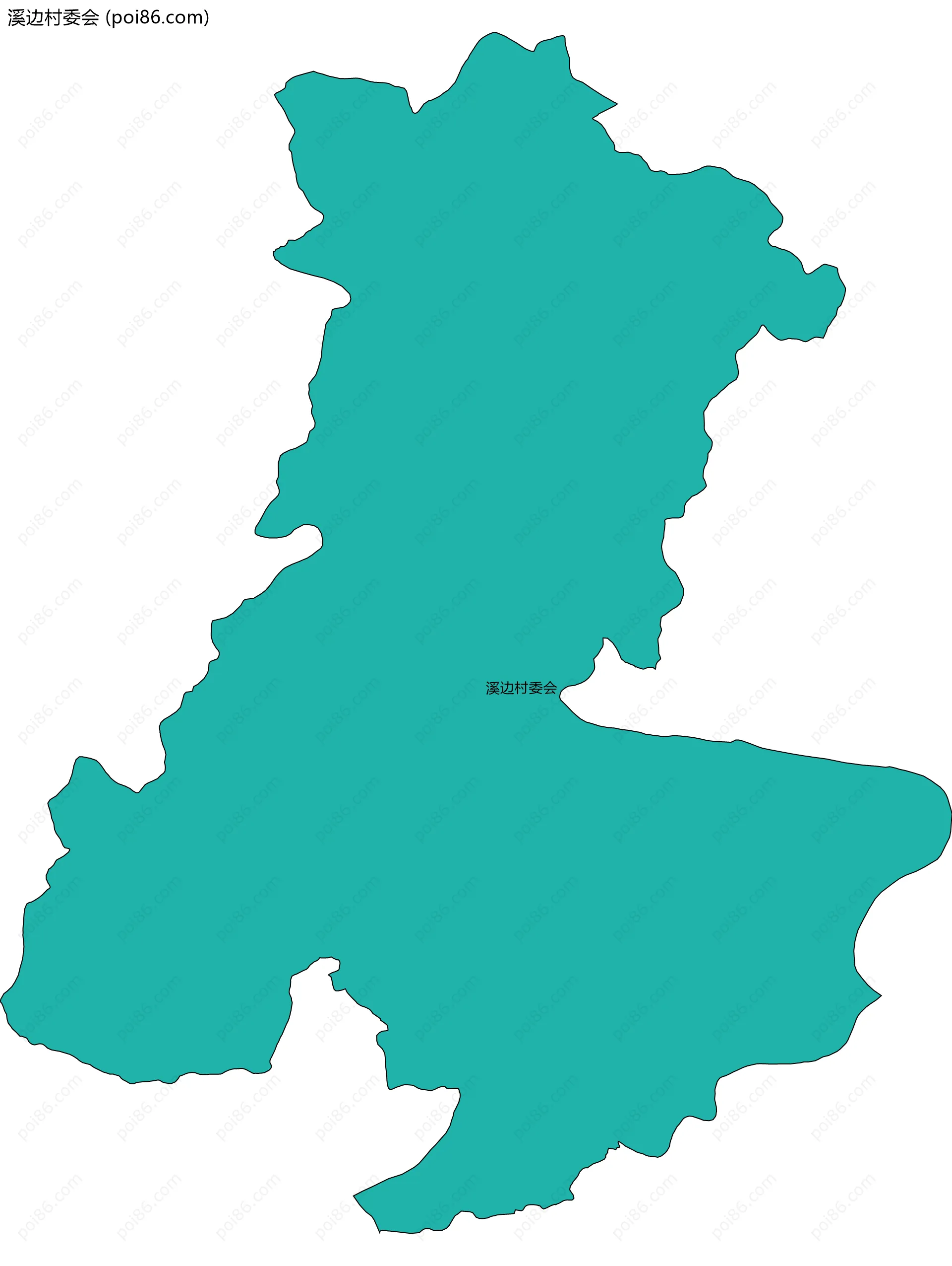 溪边村委会边界地图