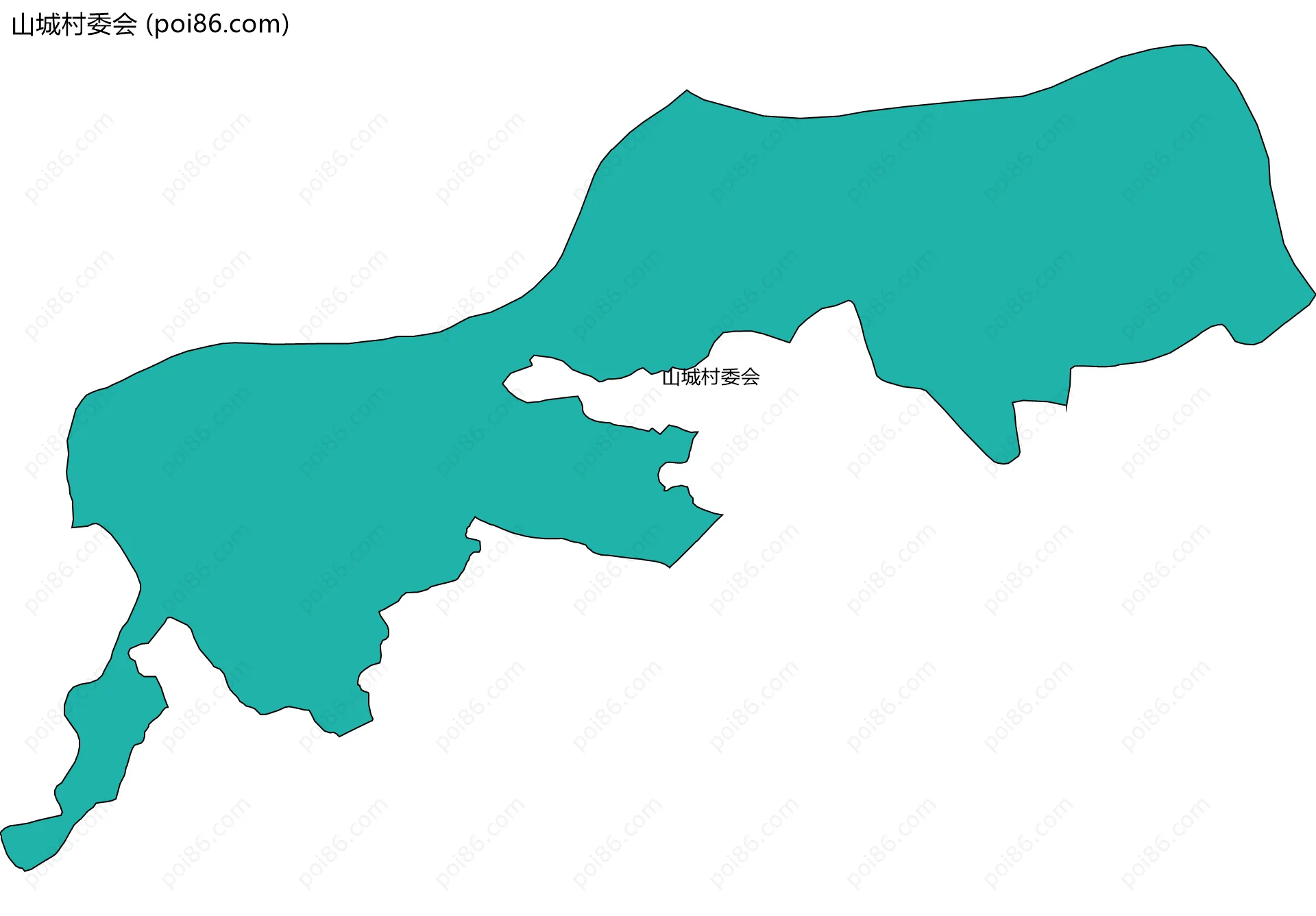 山城村委会边界地图