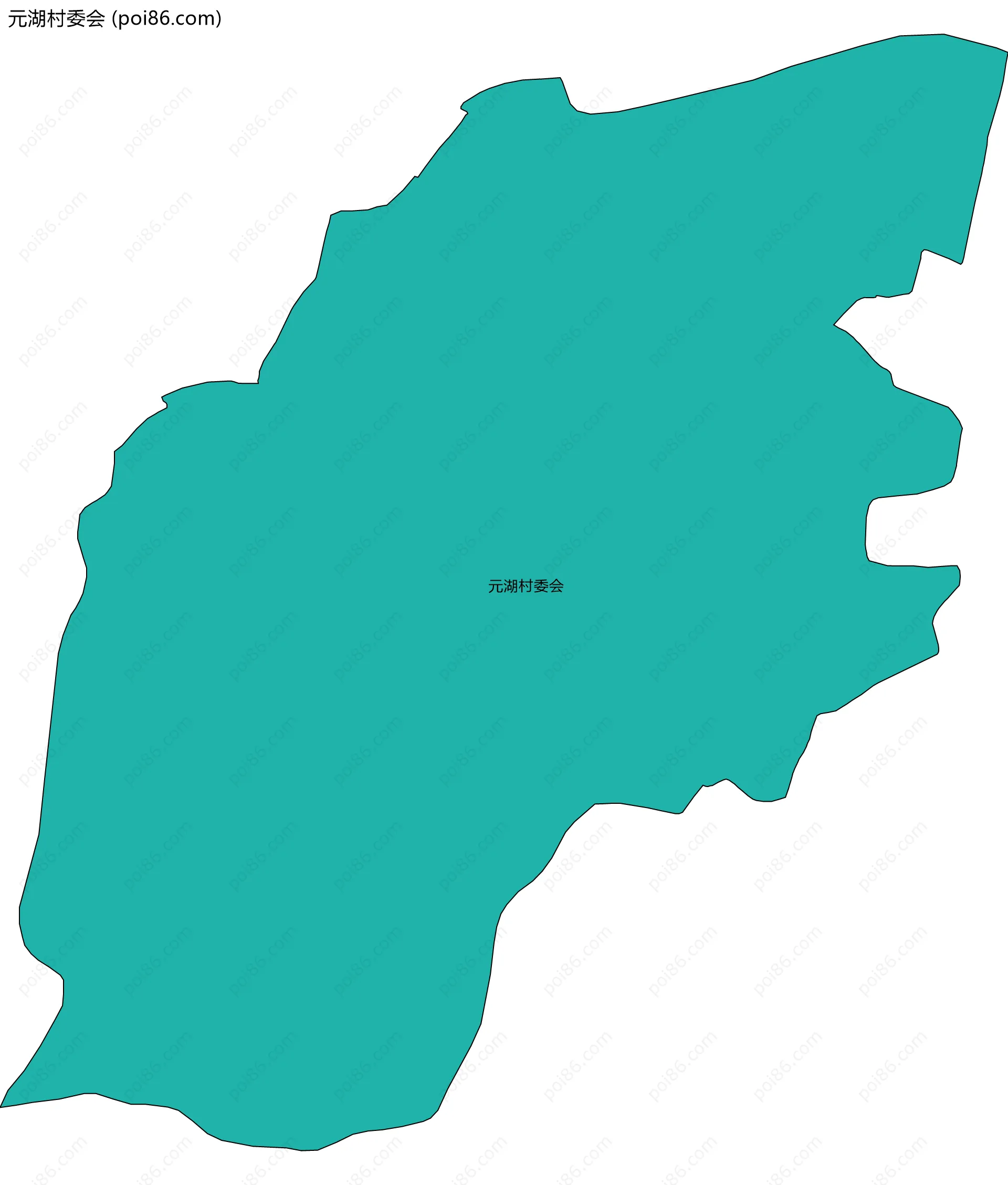 元湖村委会边界地图