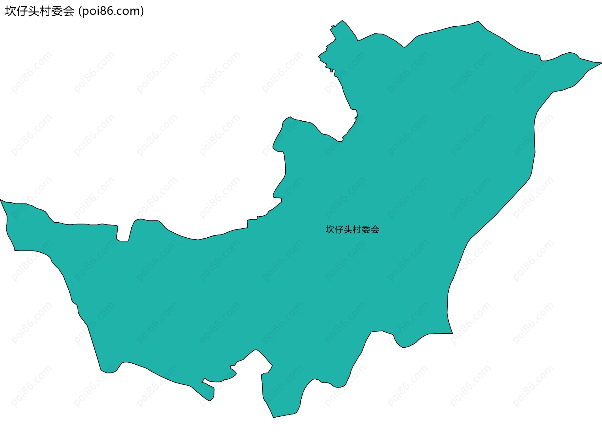 坎仔头村委会边界地图