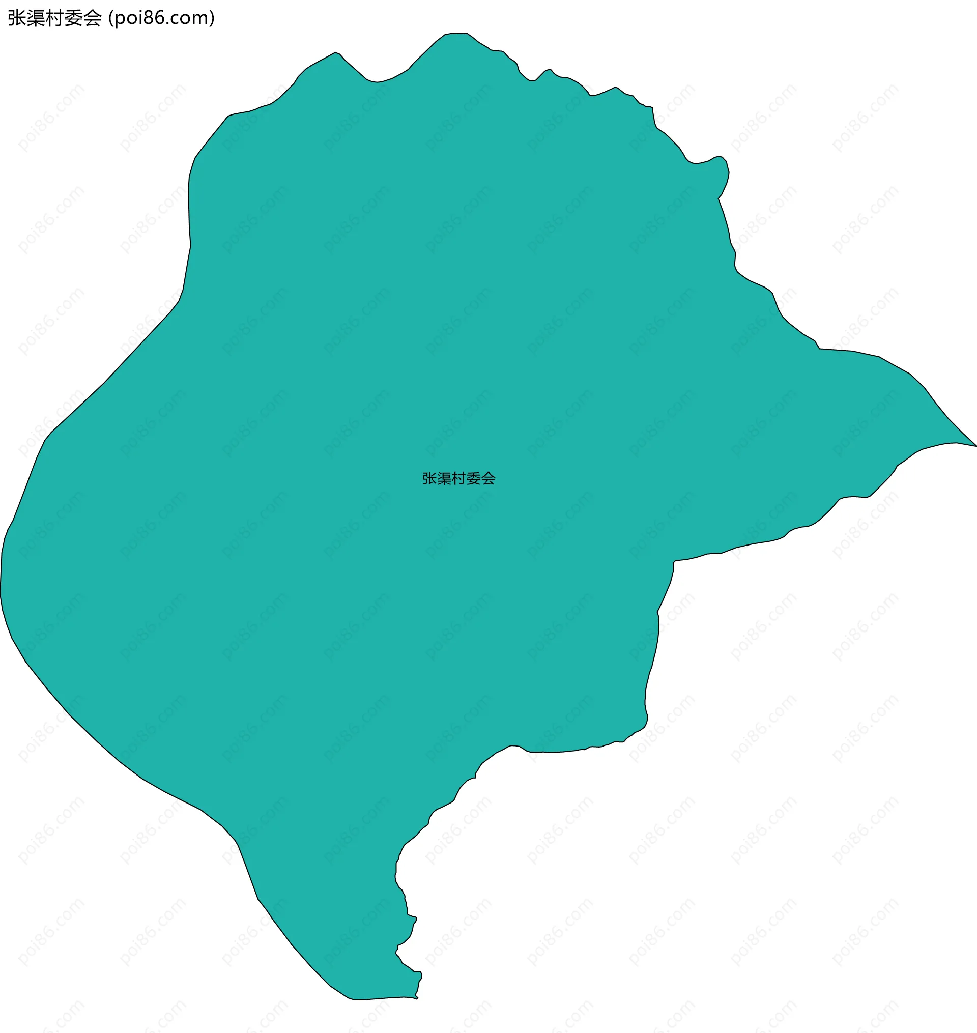 张渠村委会边界地图