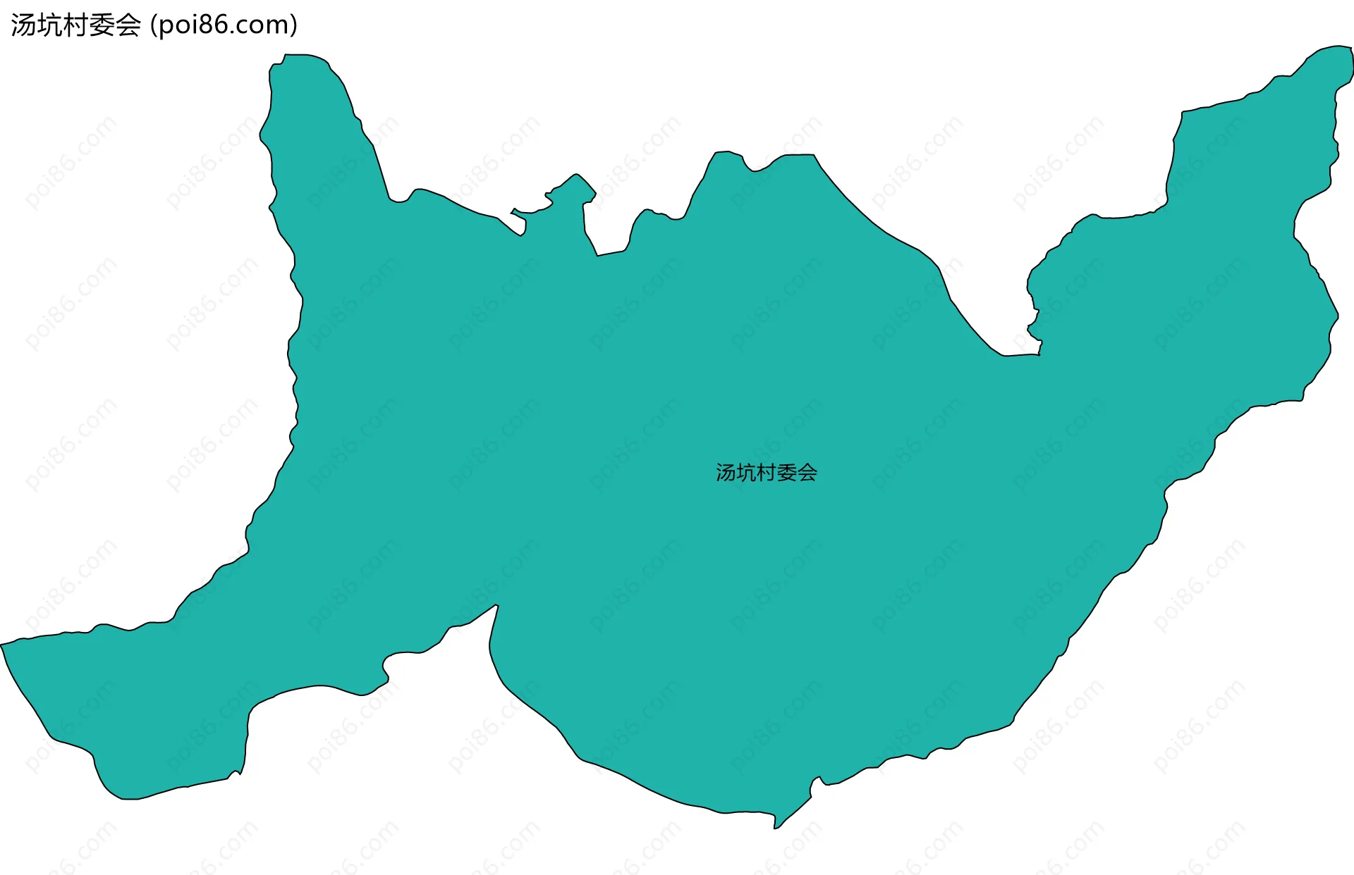 汤坑村委会边界地图