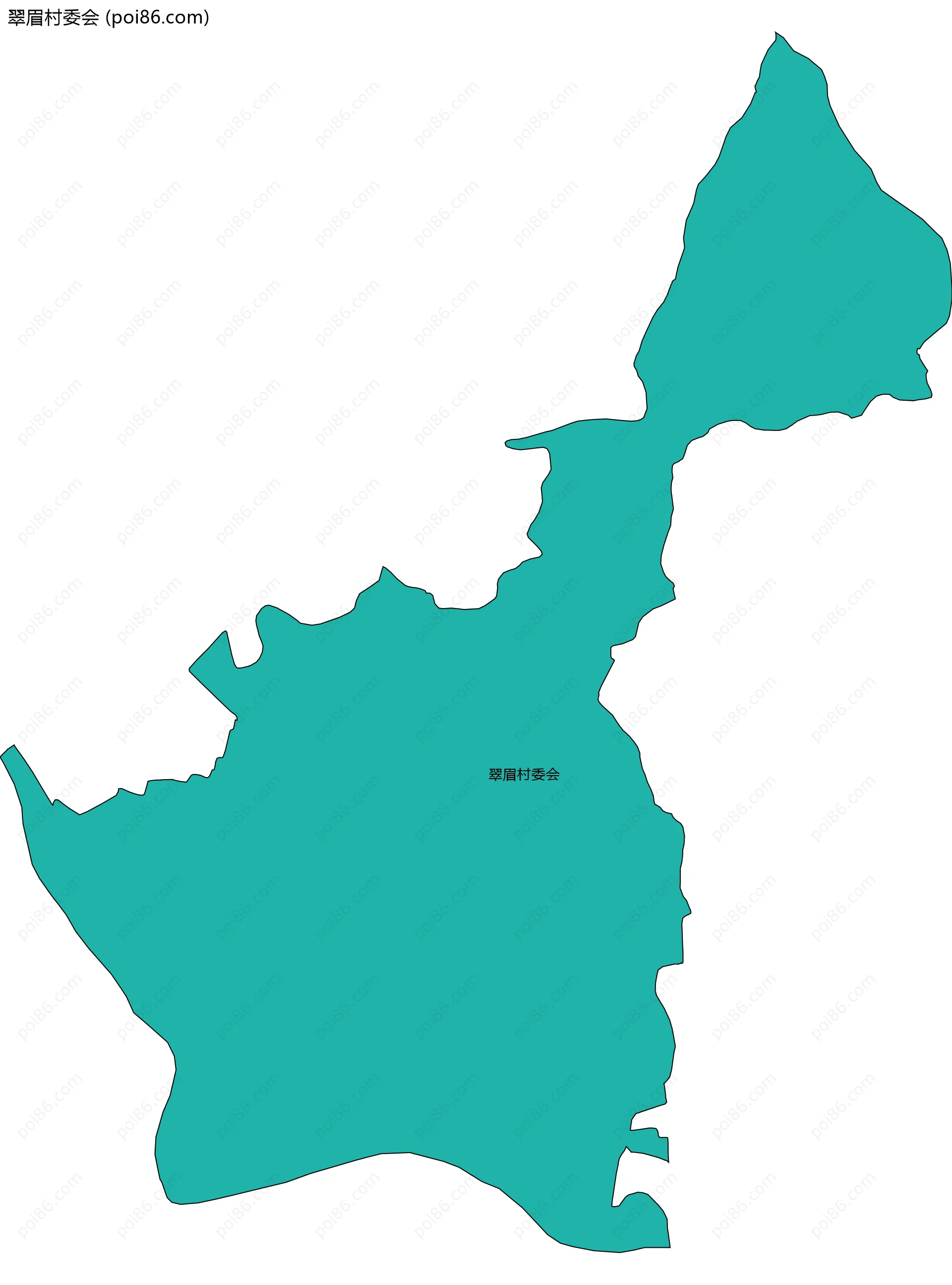 翠眉村委会边界地图