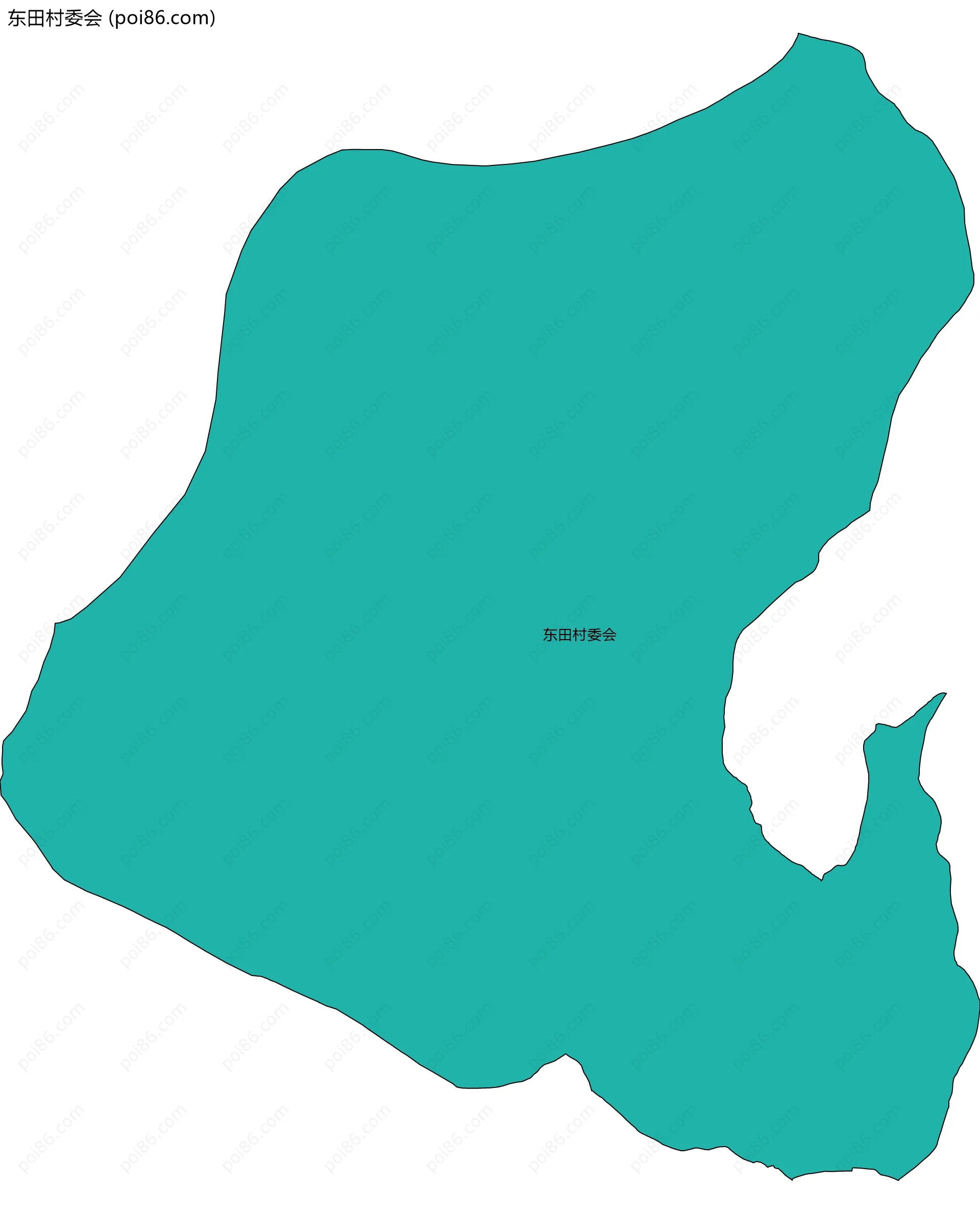 东田村委会边界地图