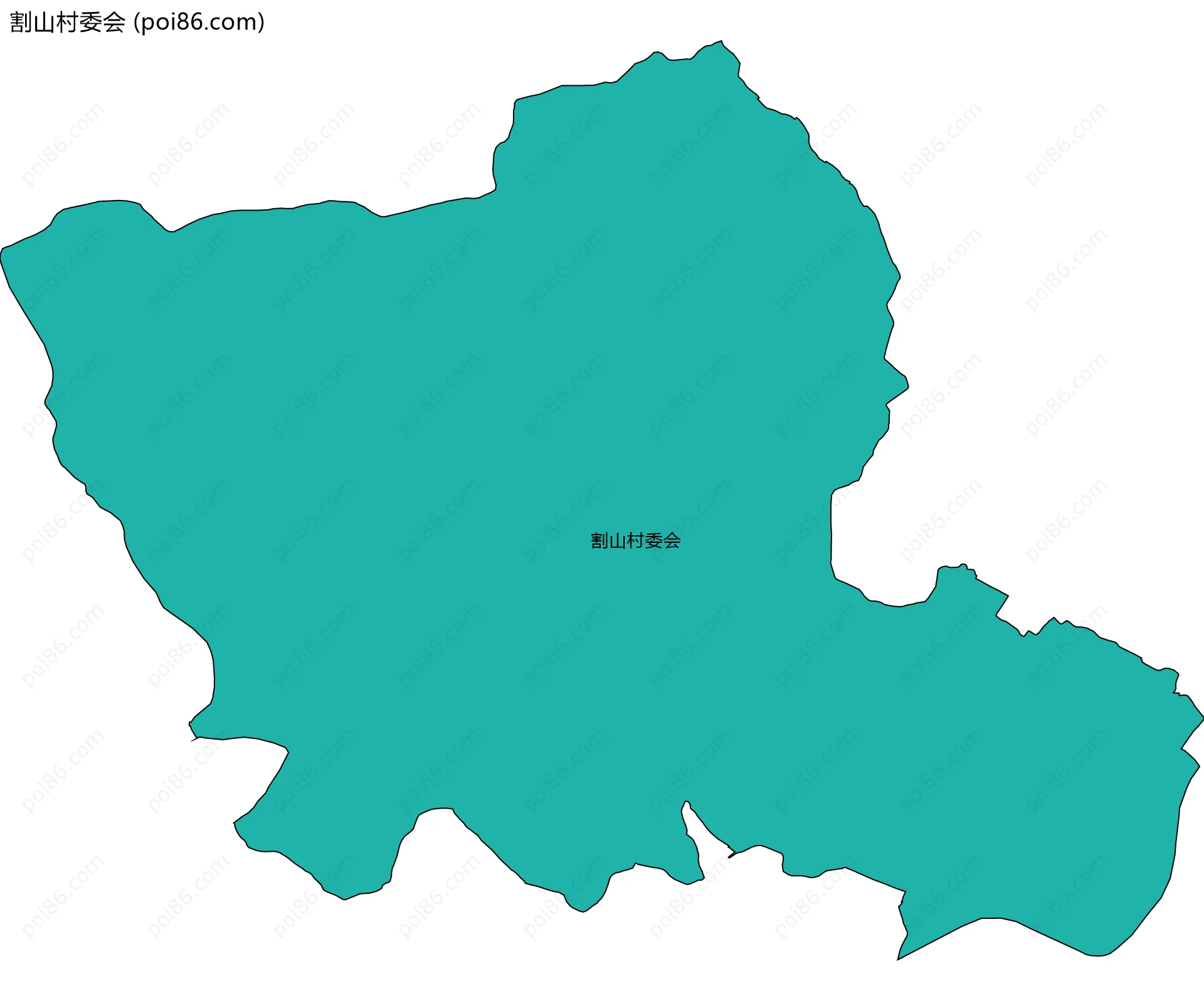 割山村委会边界地图