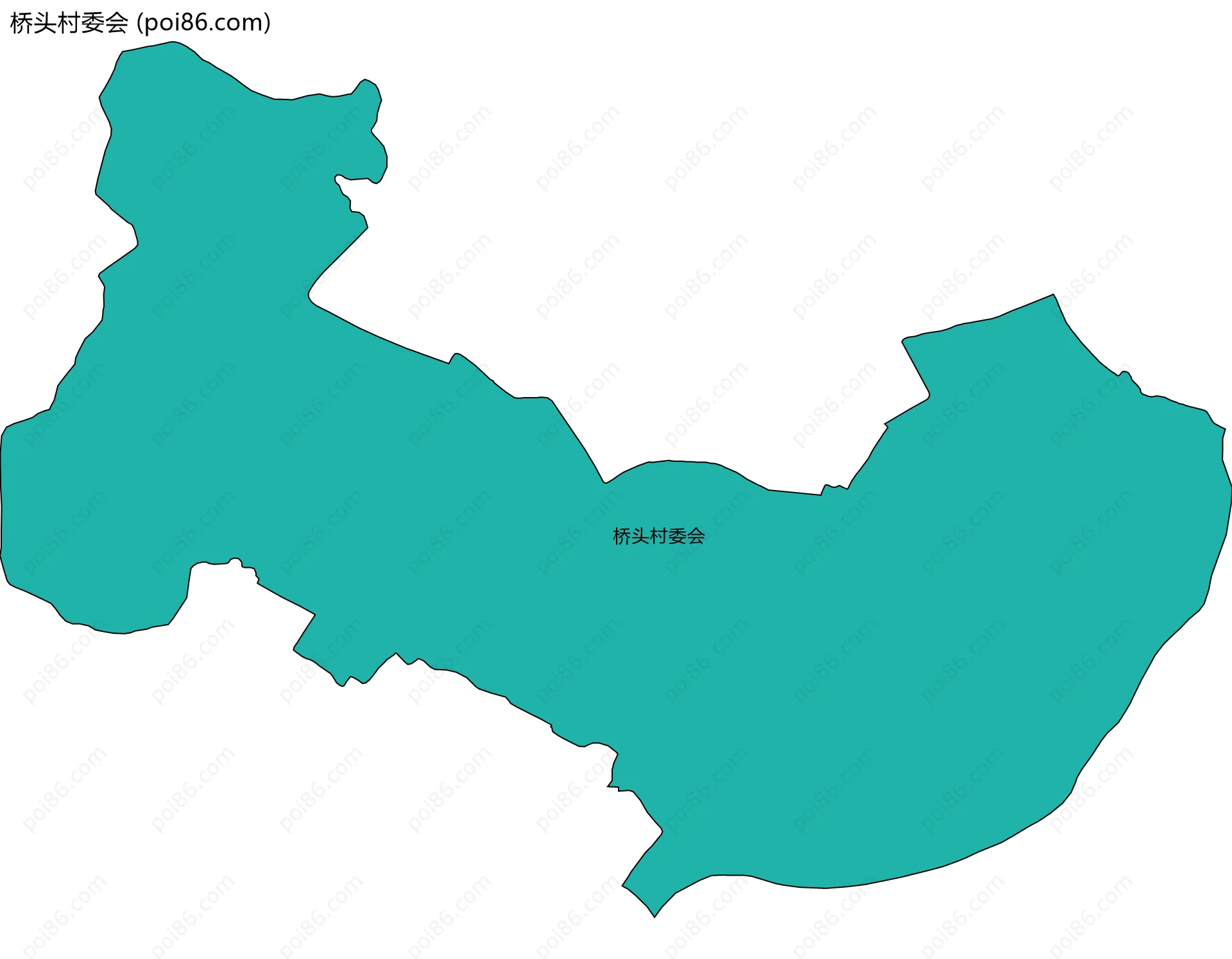 桥头村委会边界地图