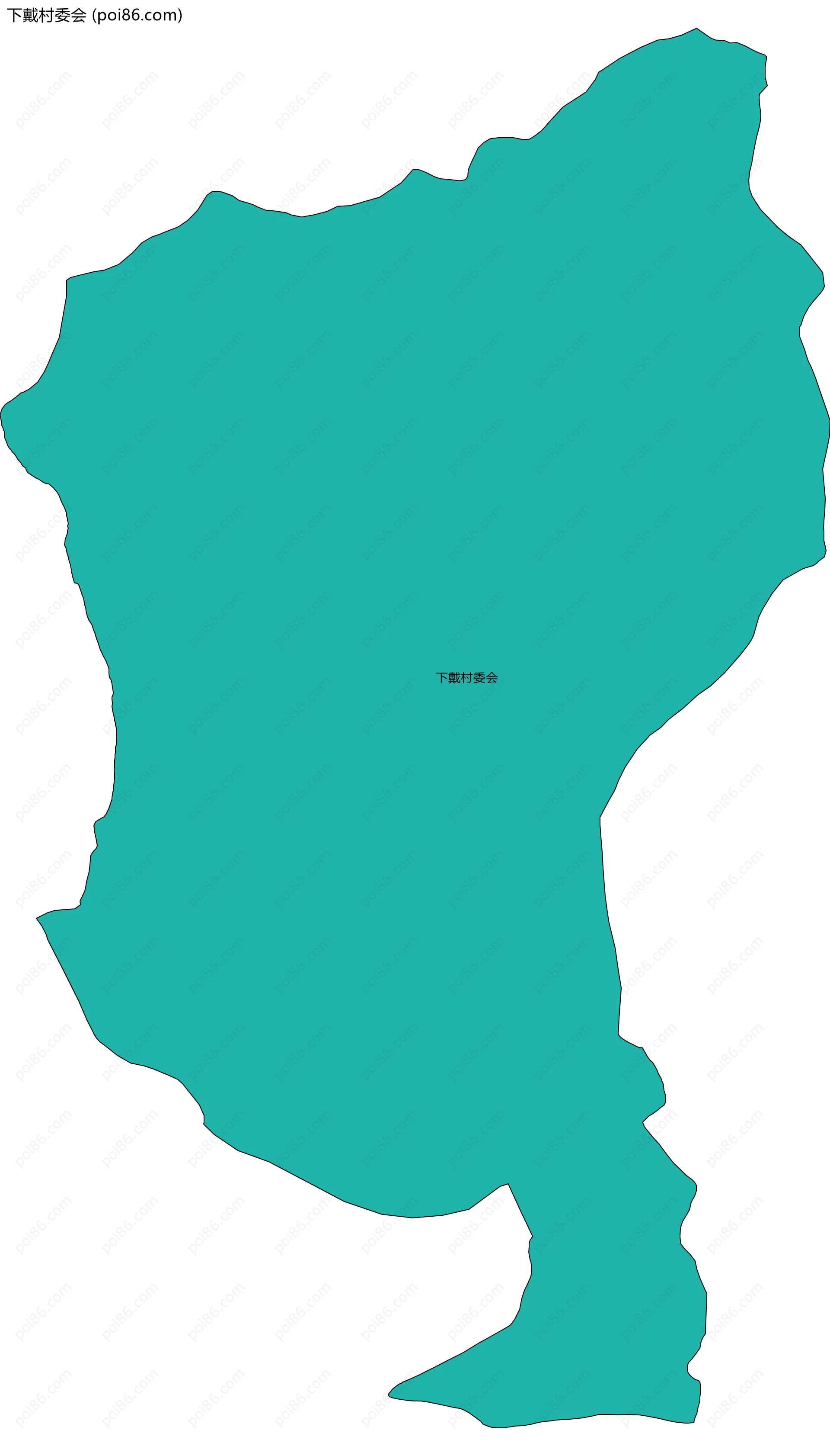 下戴村委会边界地图