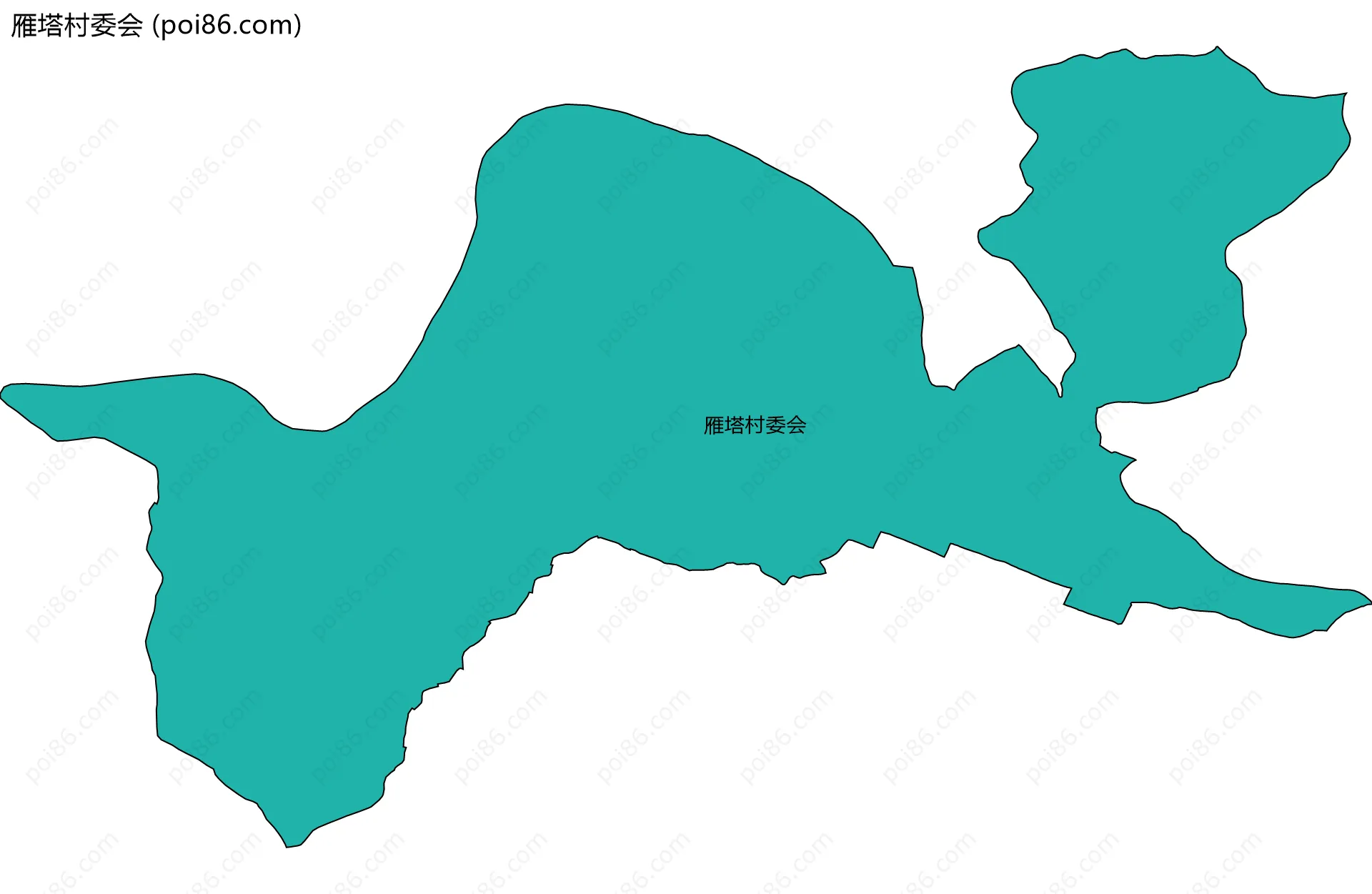 雁塔村委会边界地图