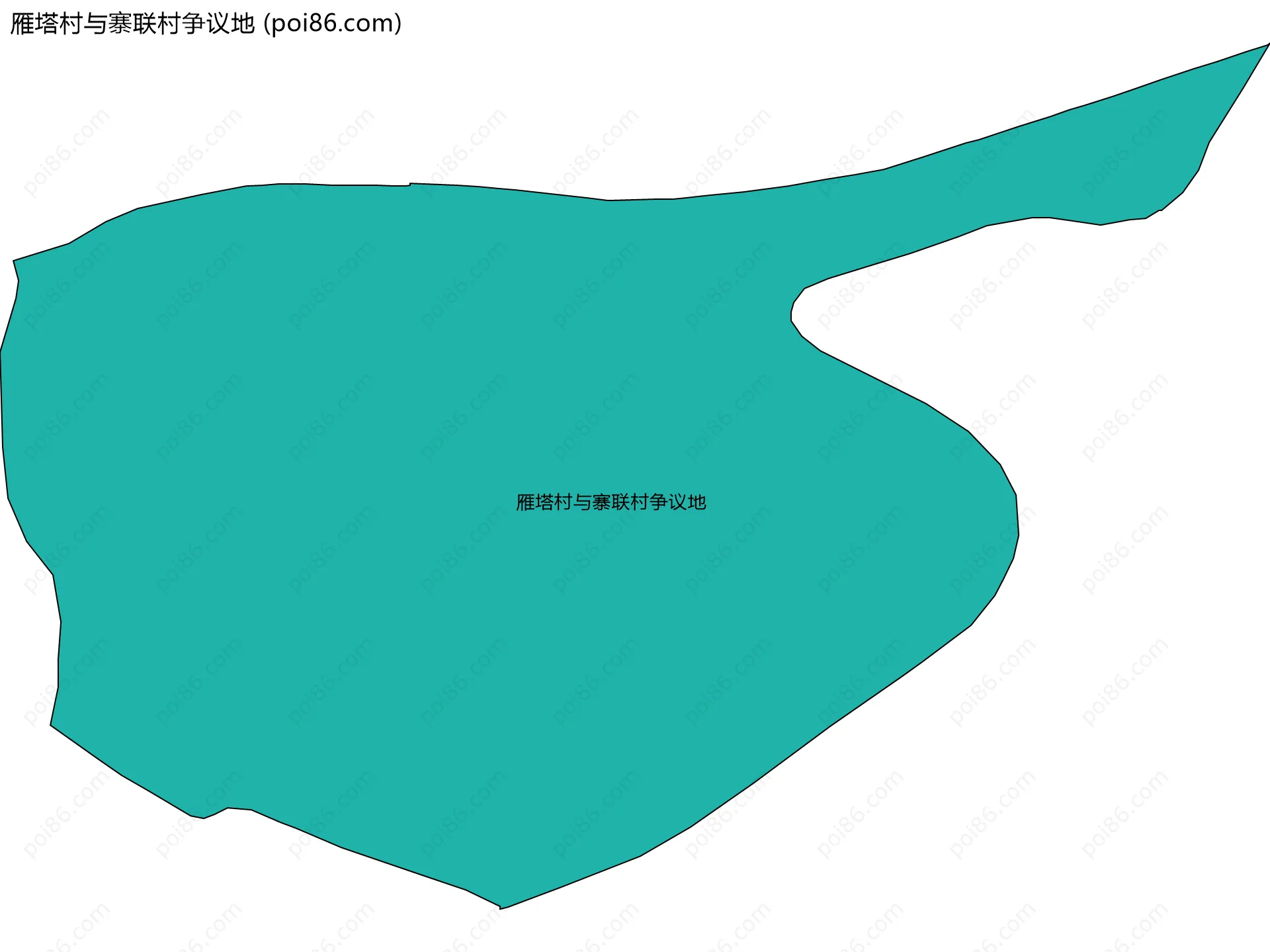 雁塔村与寨联村争议地边界地图