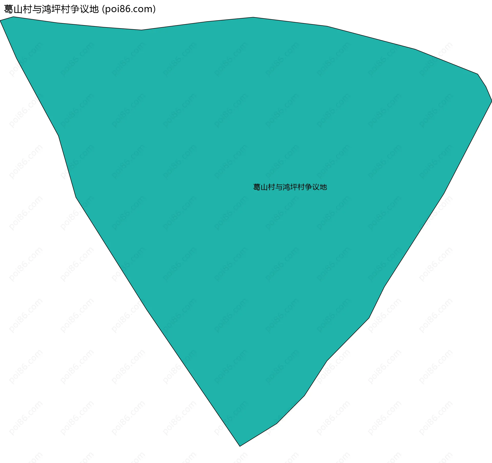 葛山村与鸿坪村争议地边界地图