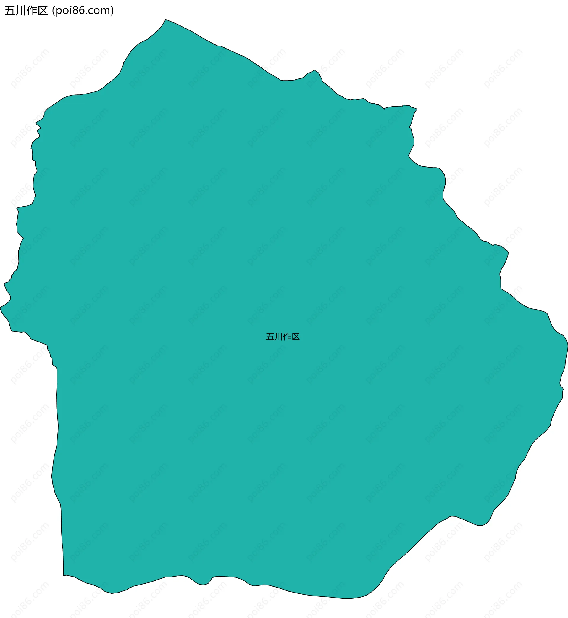 五川作区边界地图