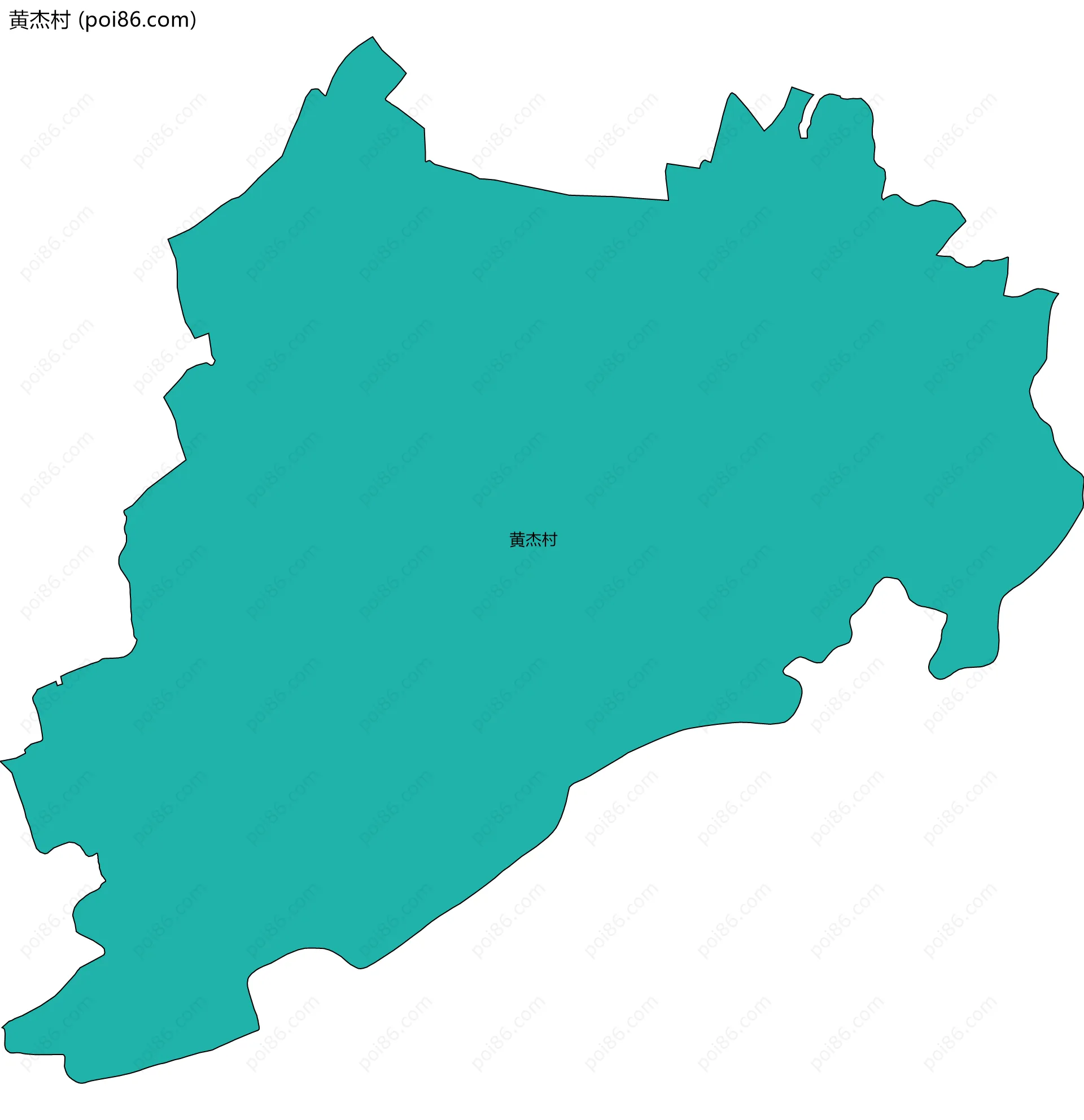 黄杰村边界地图