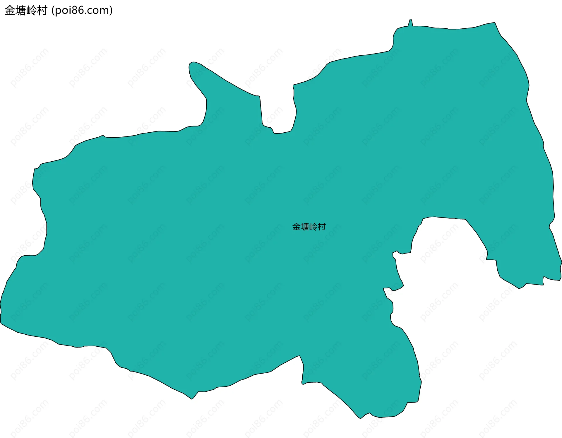 金塘岭村边界地图