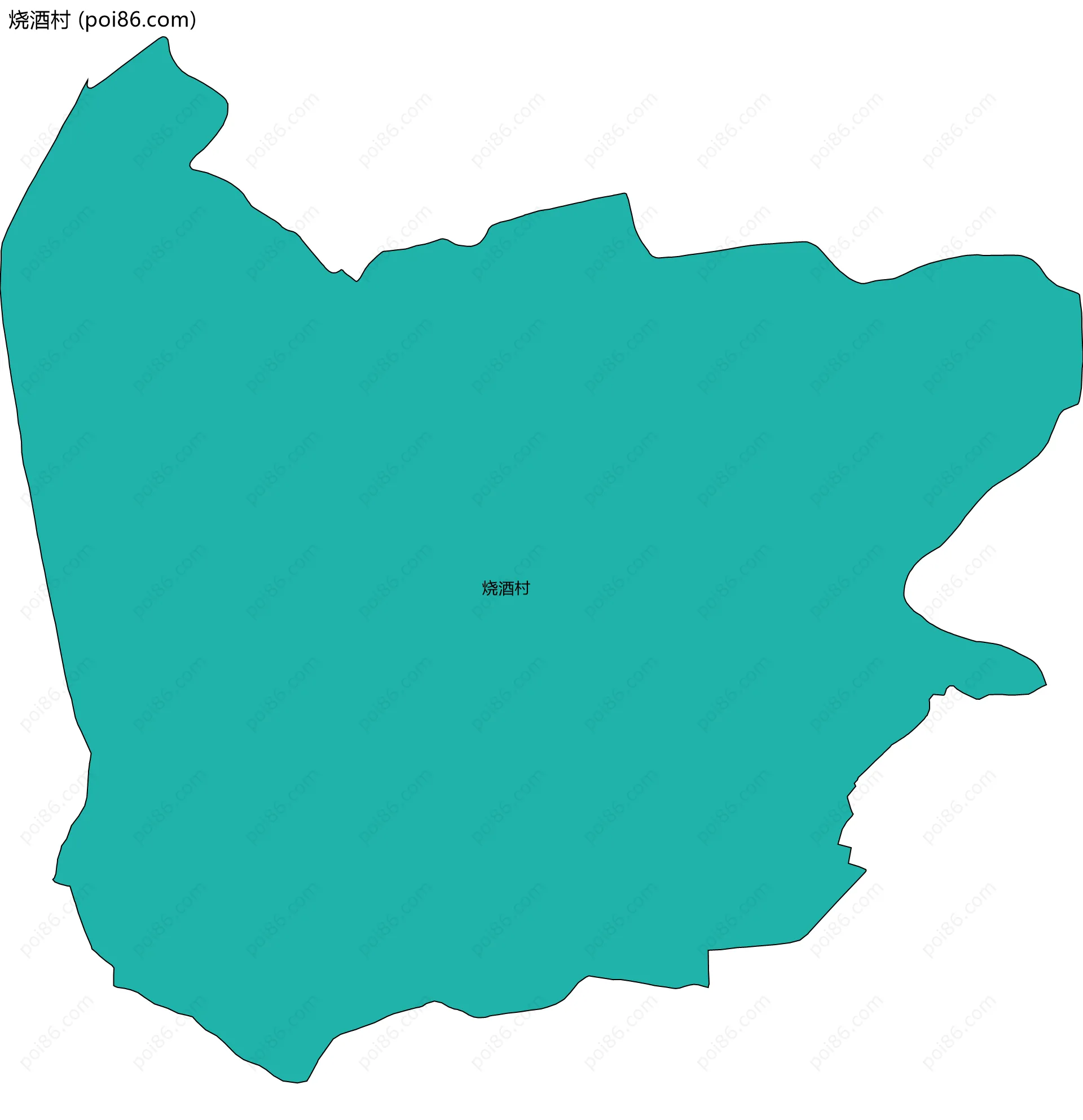 烧酒村边界地图