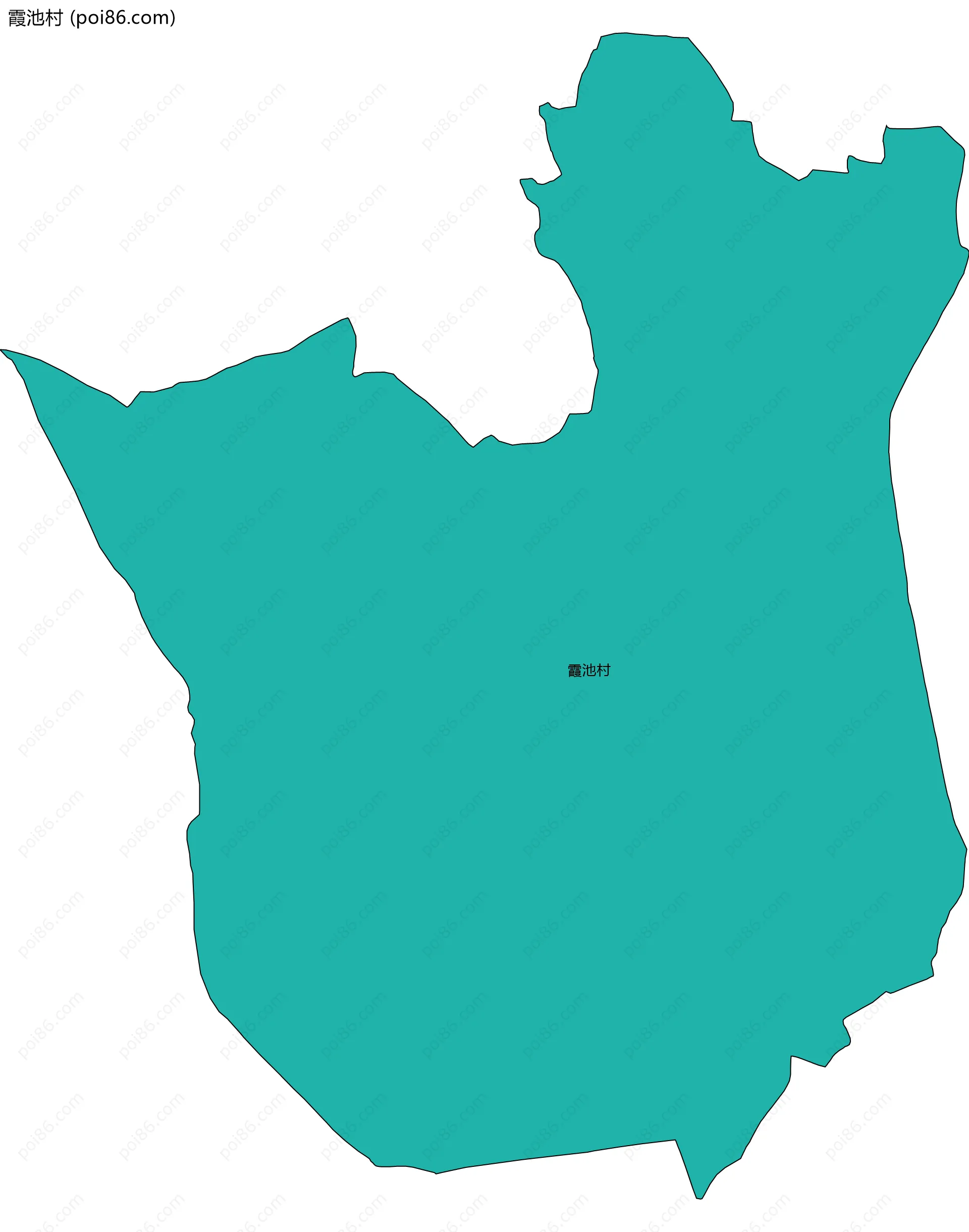 霞池村边界地图