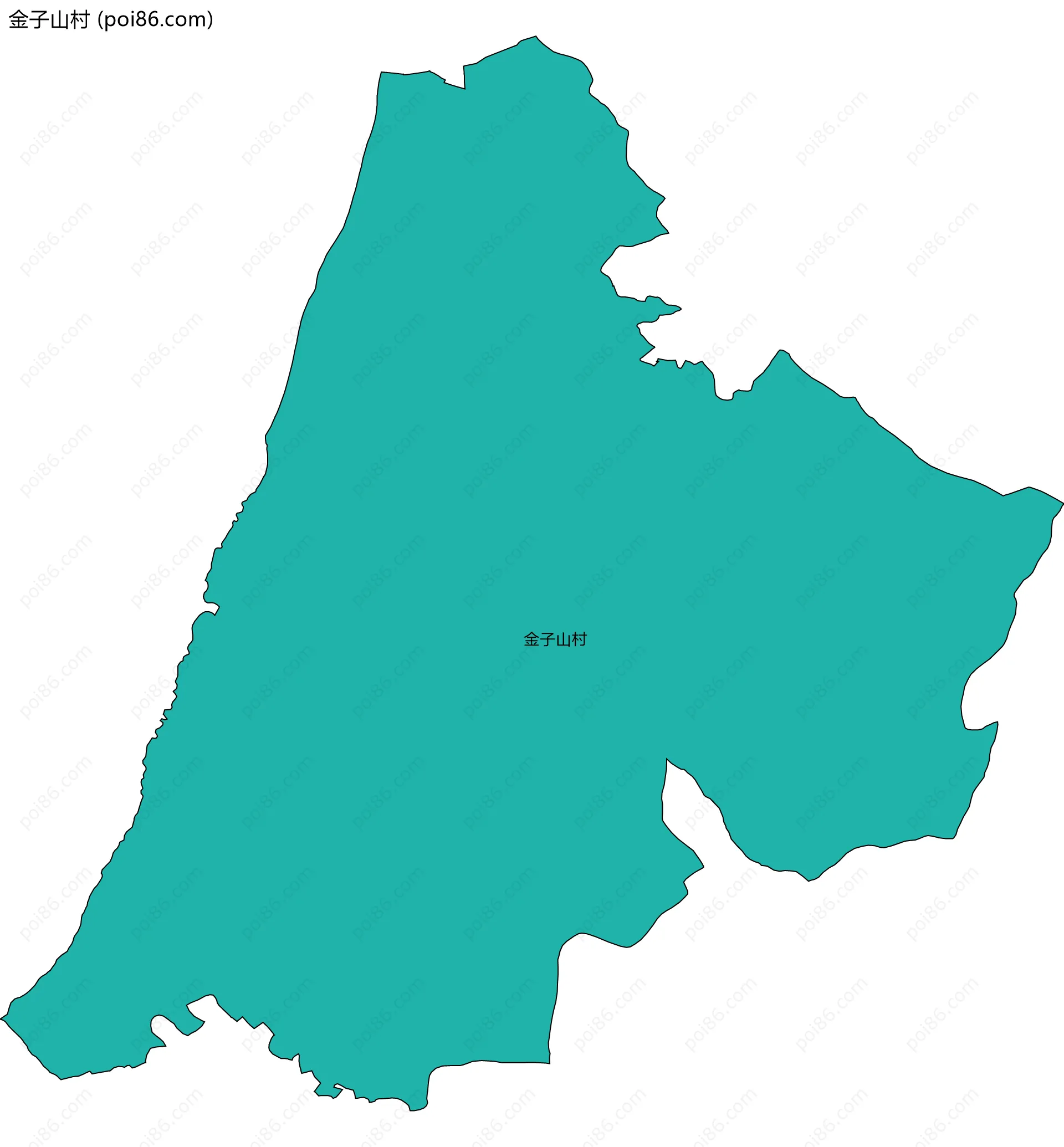 金子山村边界地图