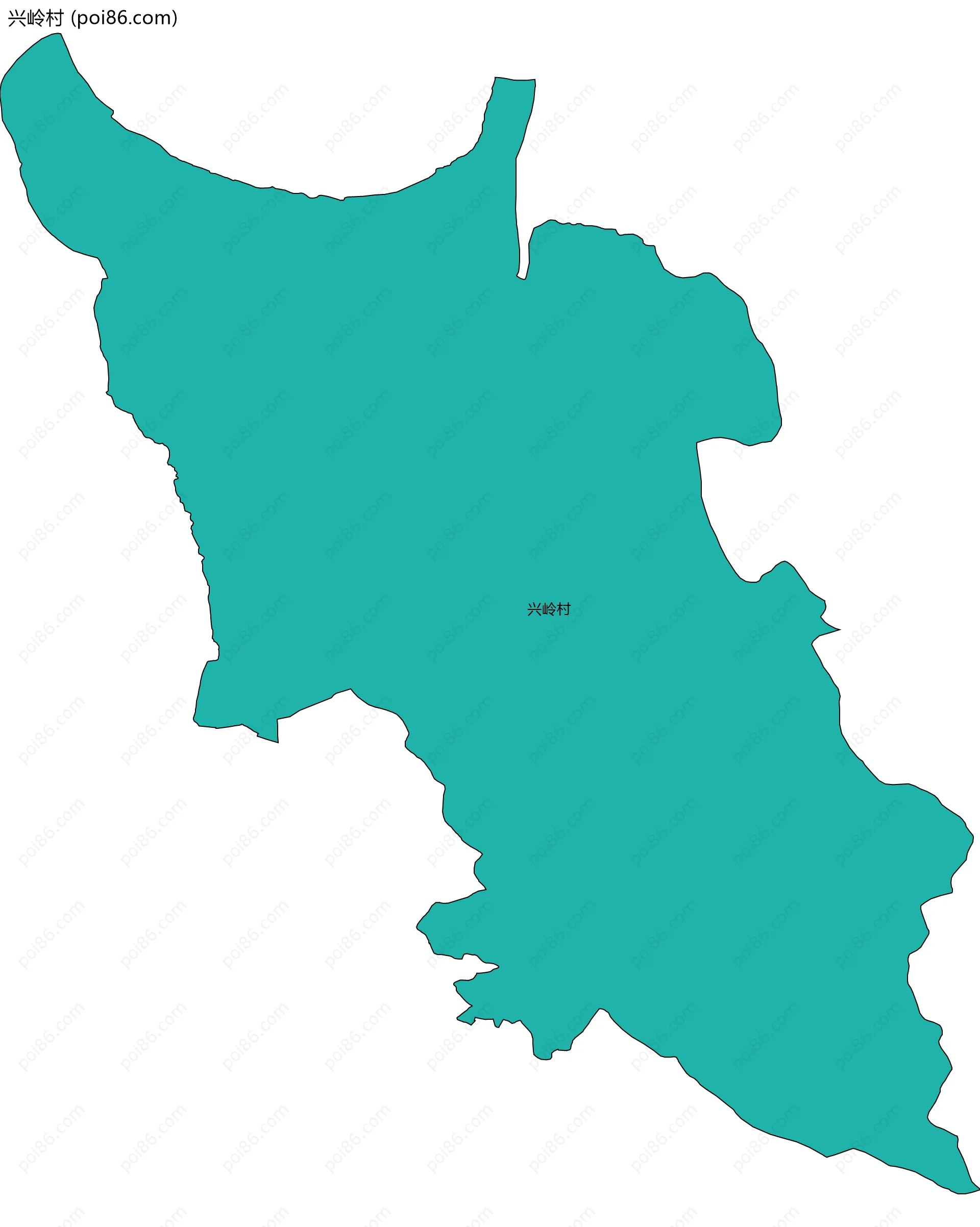 兴岭村边界地图