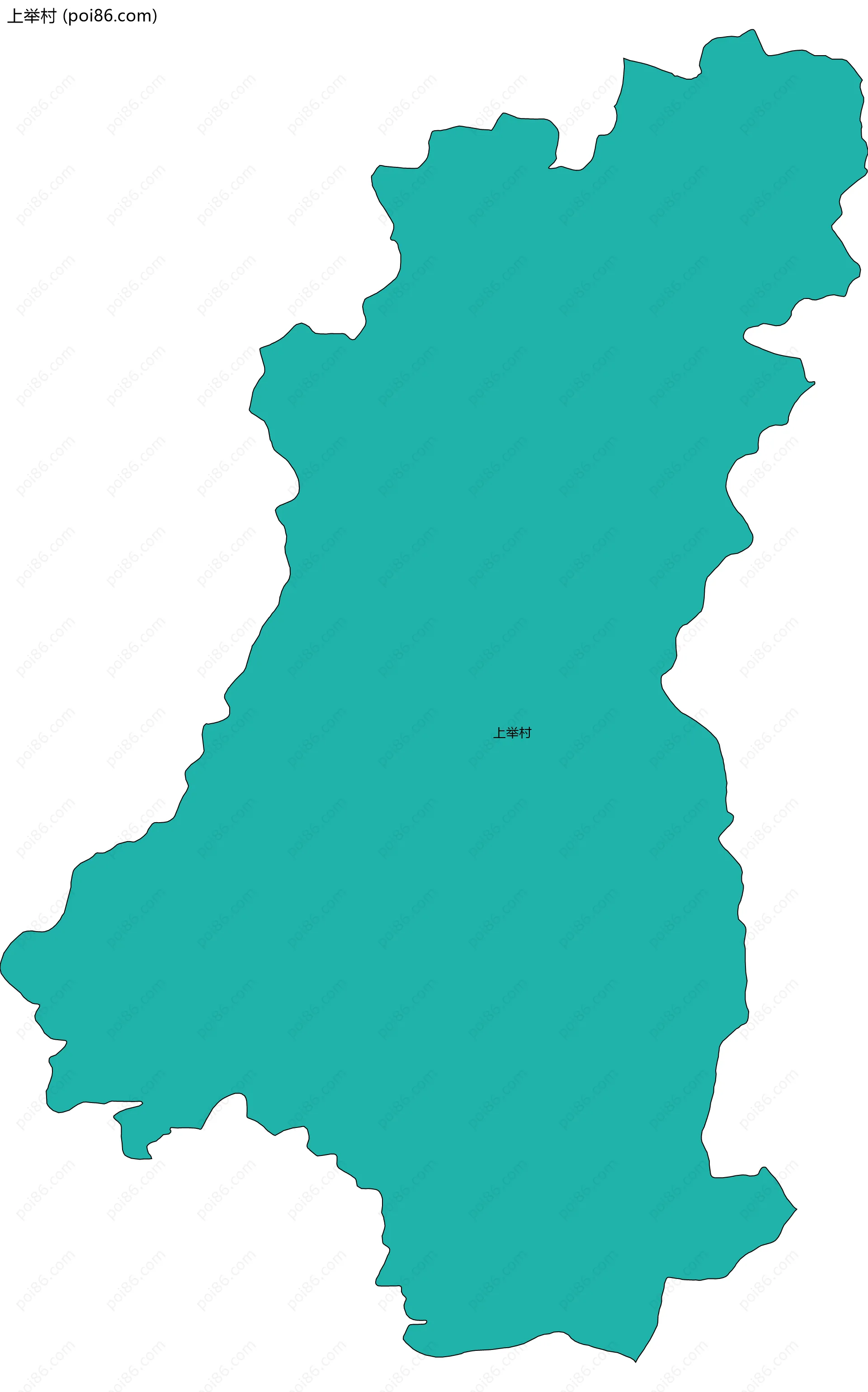 上举村边界地图