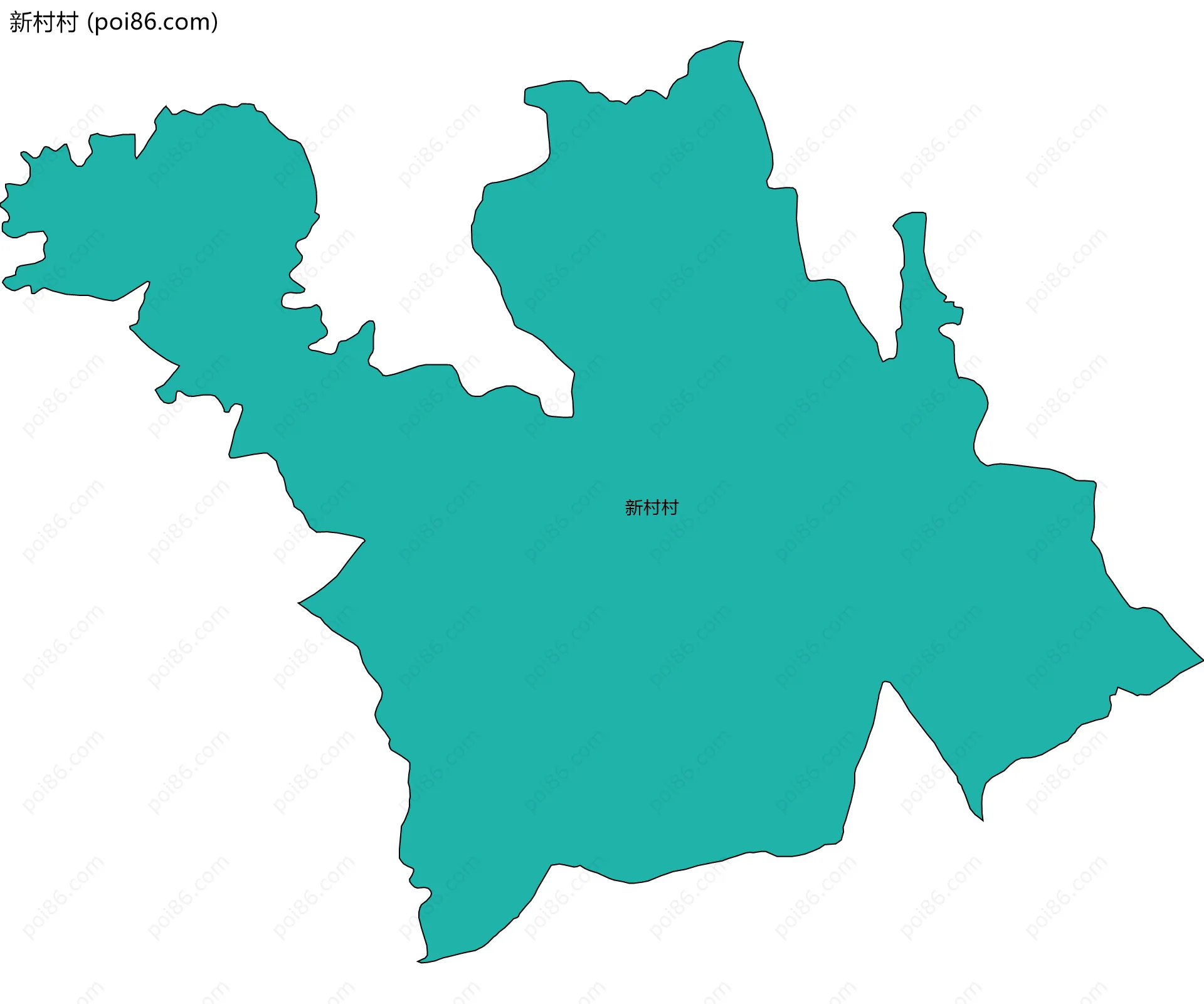 新村村边界地图