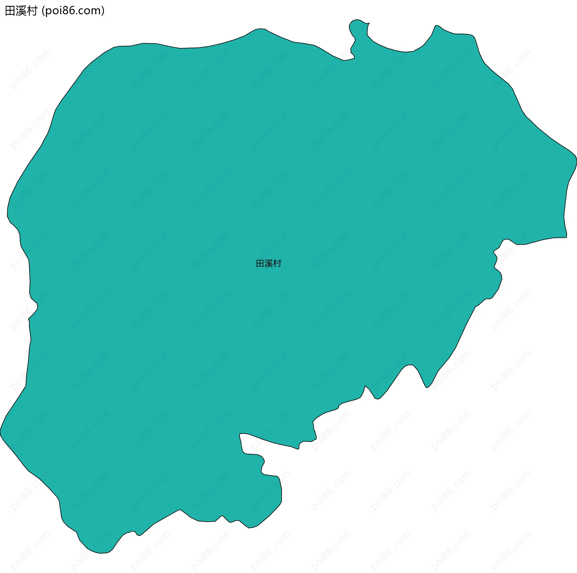 田溪村边界地图