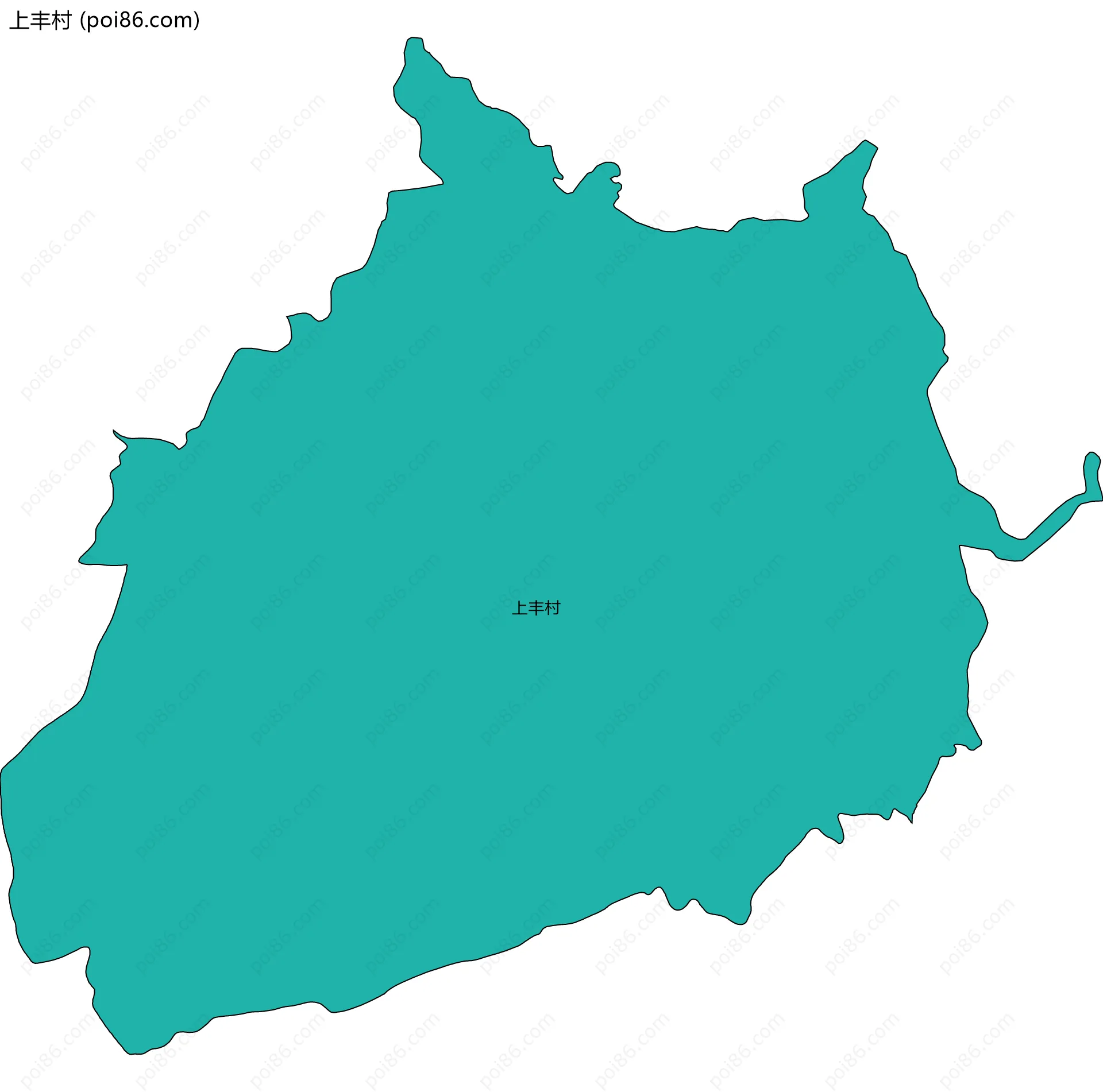 上丰村边界地图