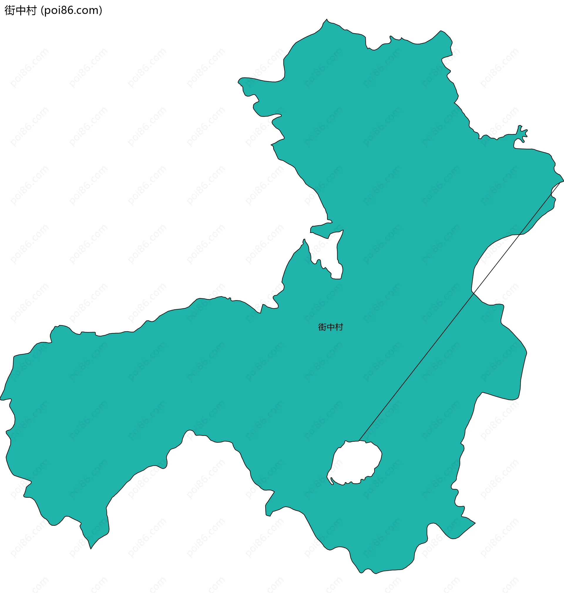 街中村边界地图