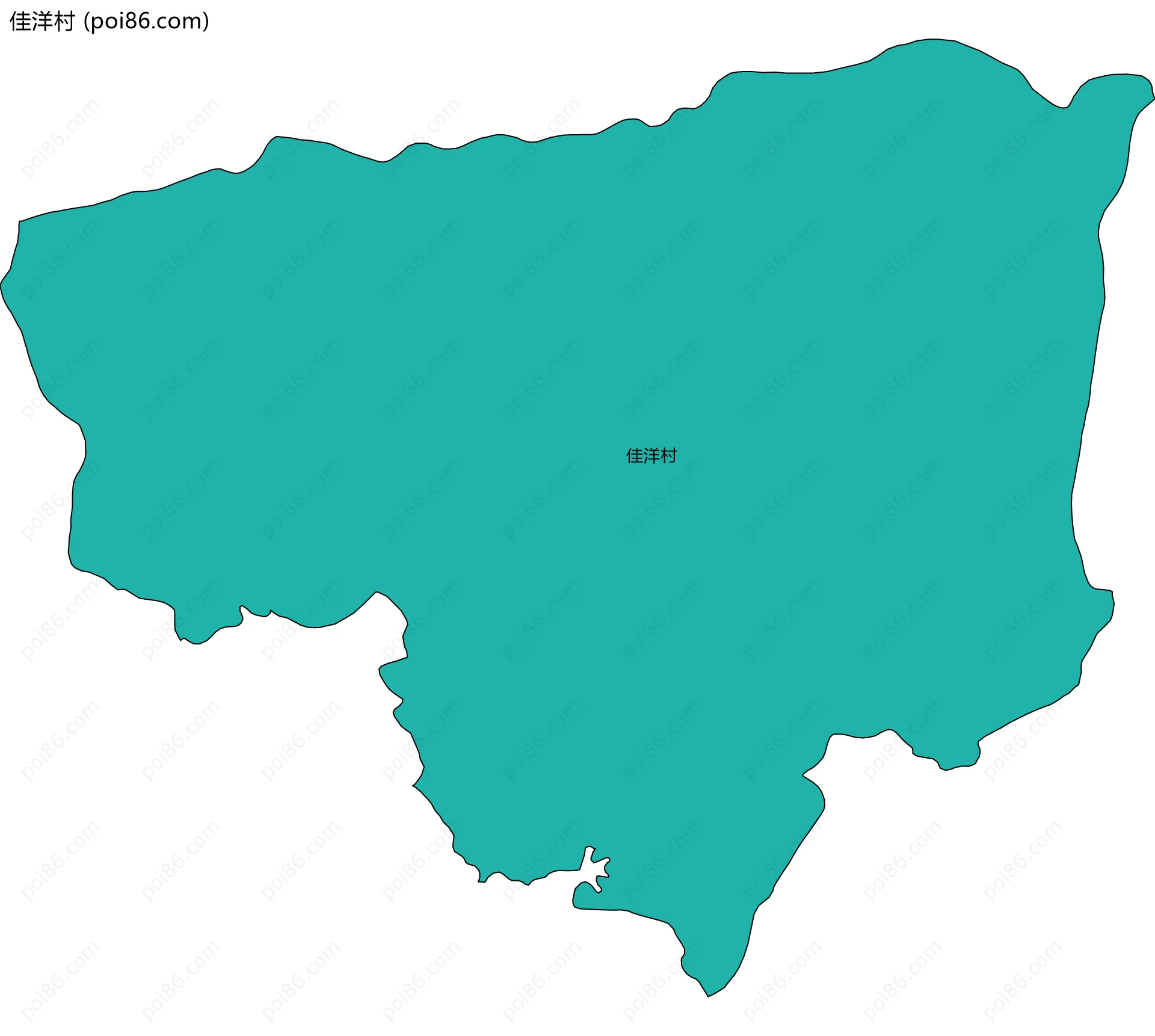 佳洋村边界地图