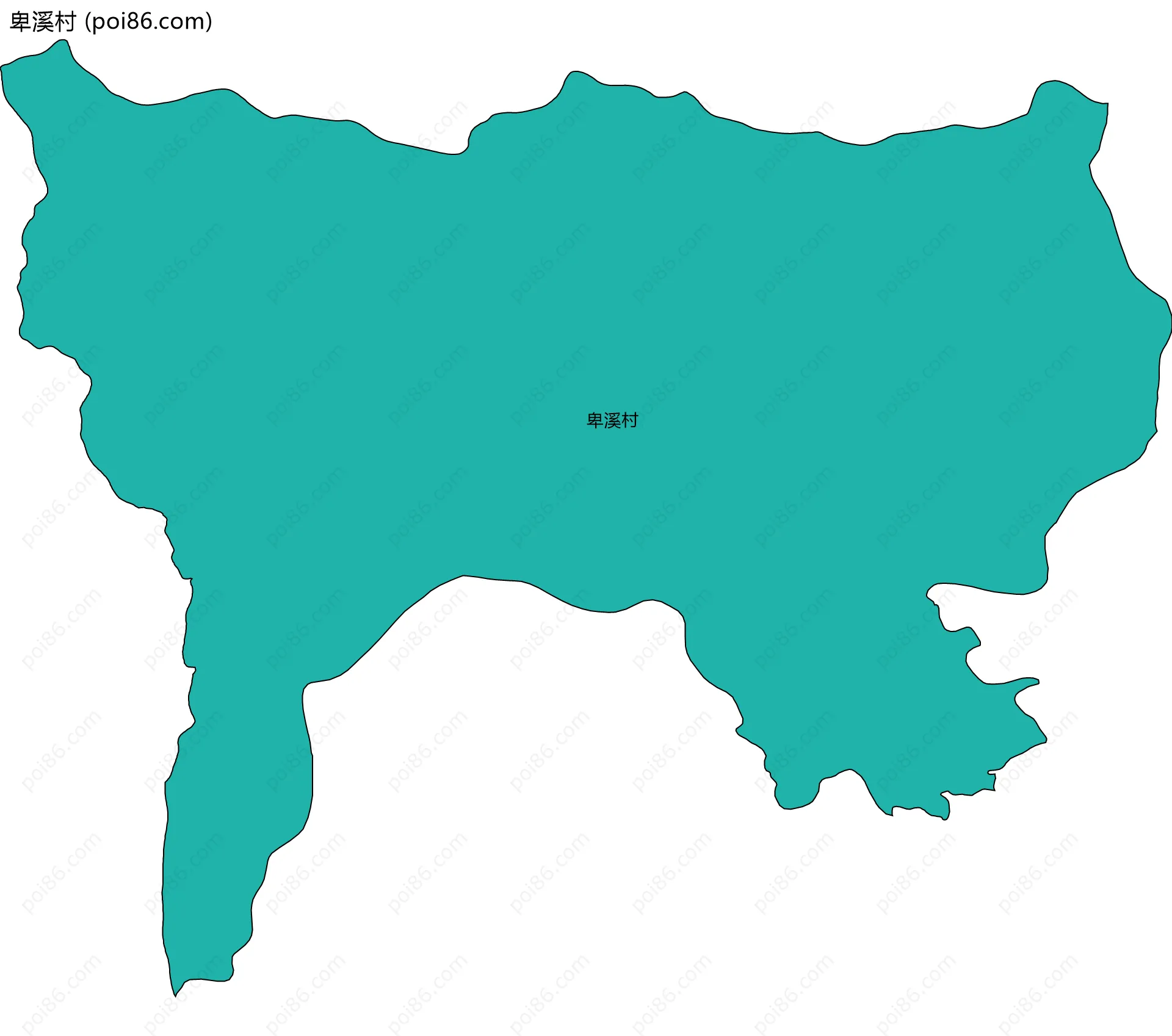 卑溪村边界地图