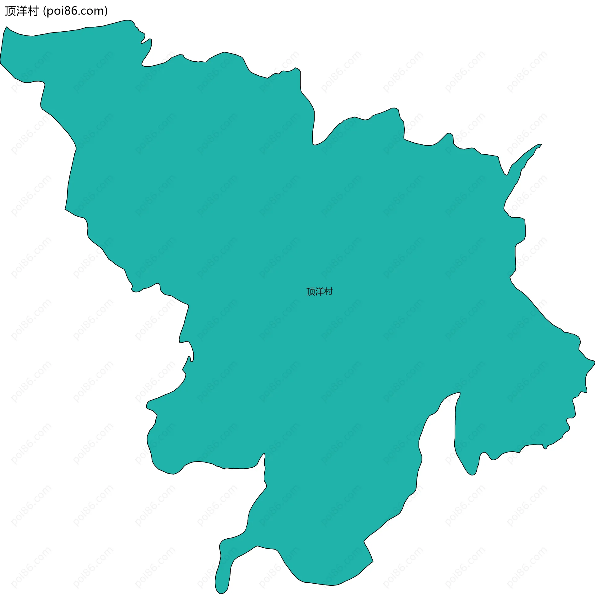 顶洋村边界地图