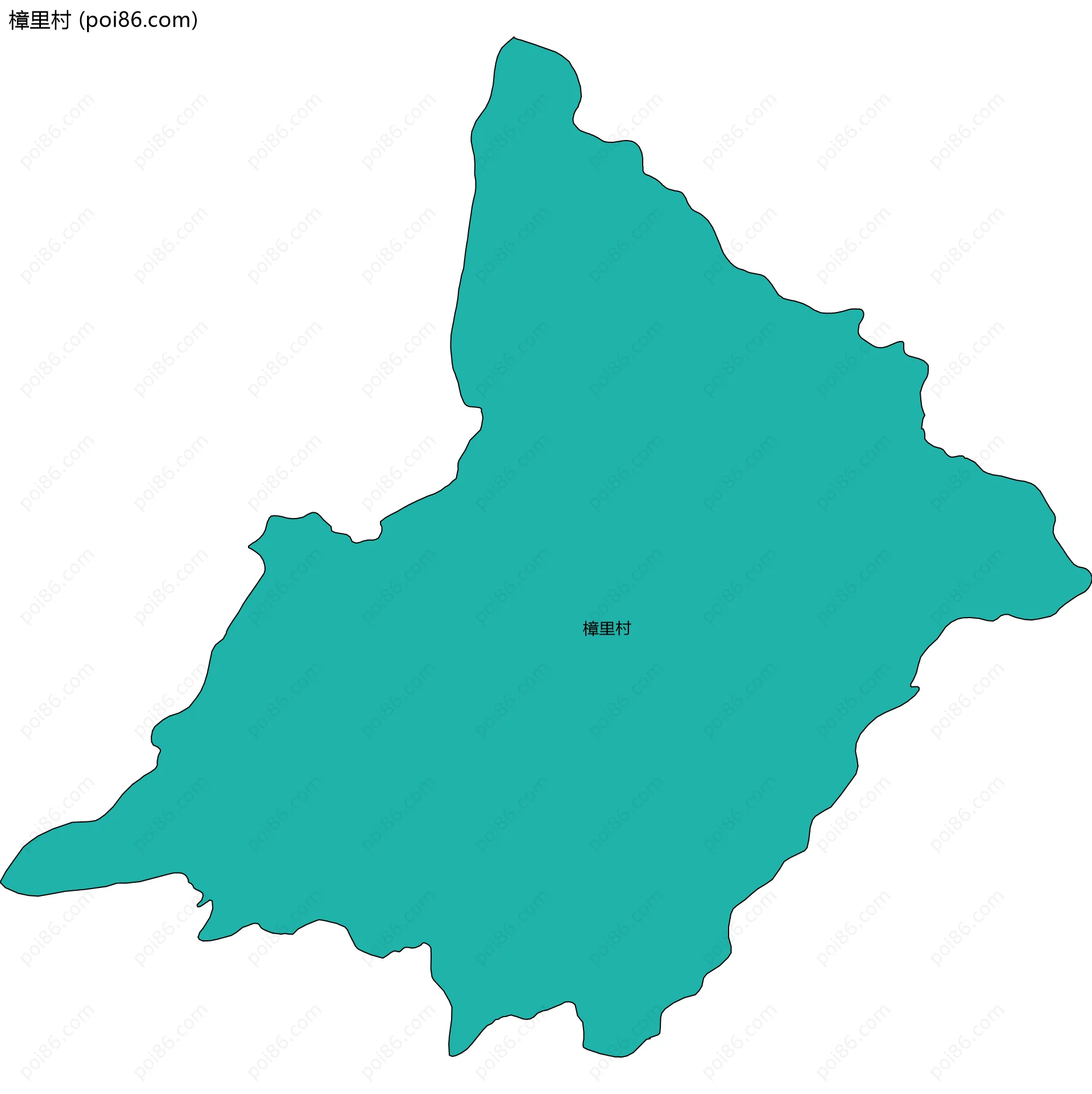 樟里村边界地图