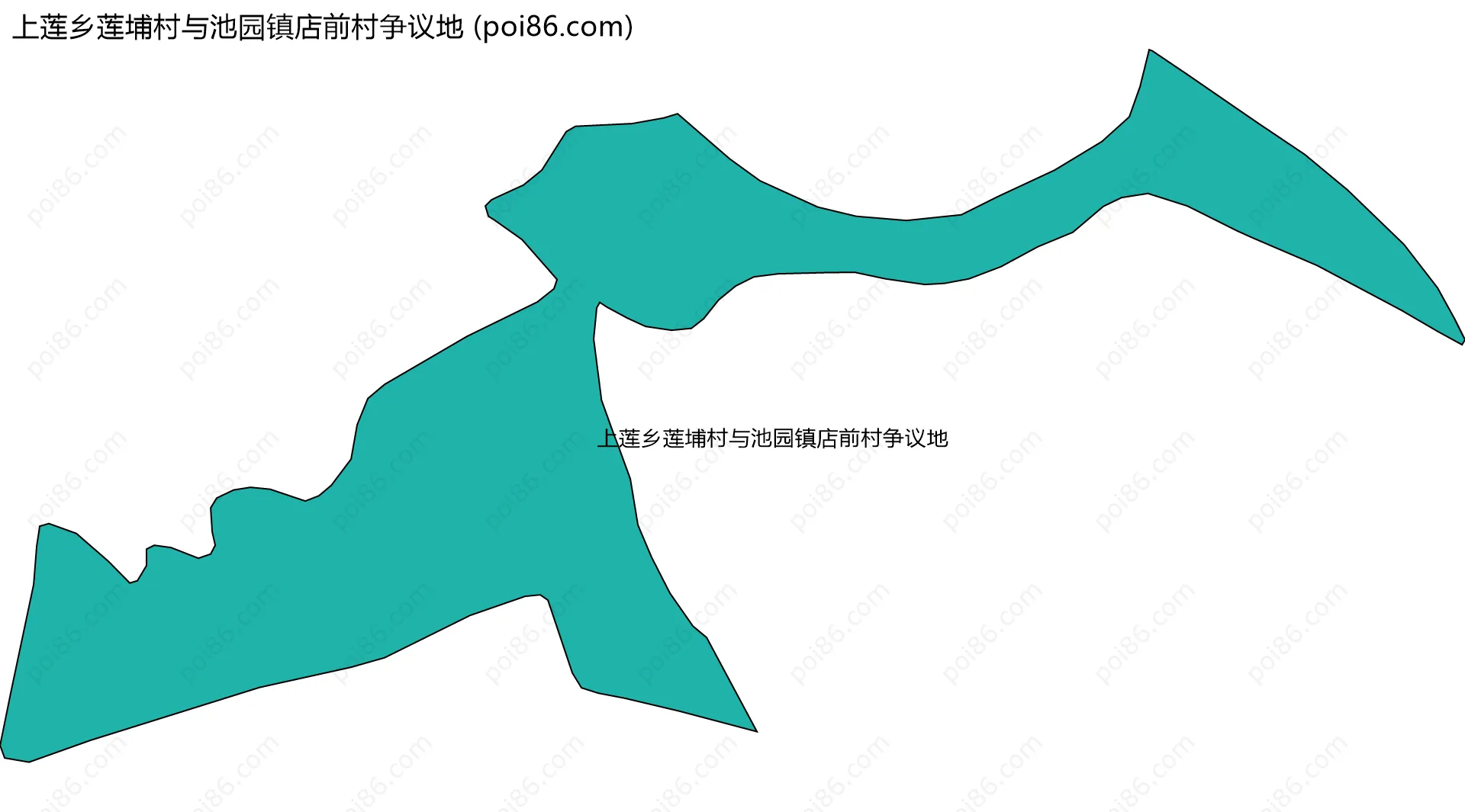 上莲乡莲埔村与池园镇店前村争议地边界地图