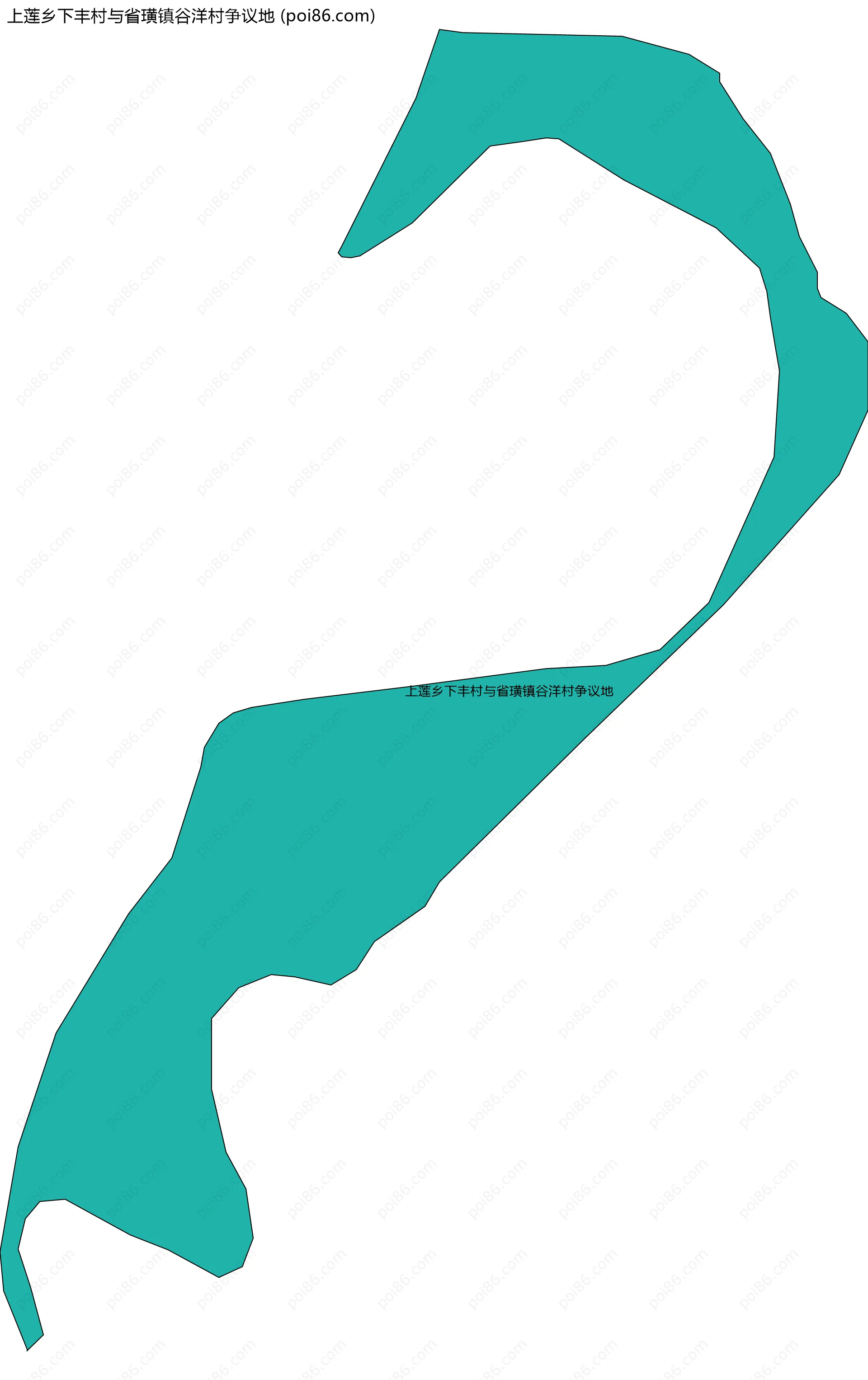 上莲乡下丰村与省璜镇谷洋村争议地边界地图