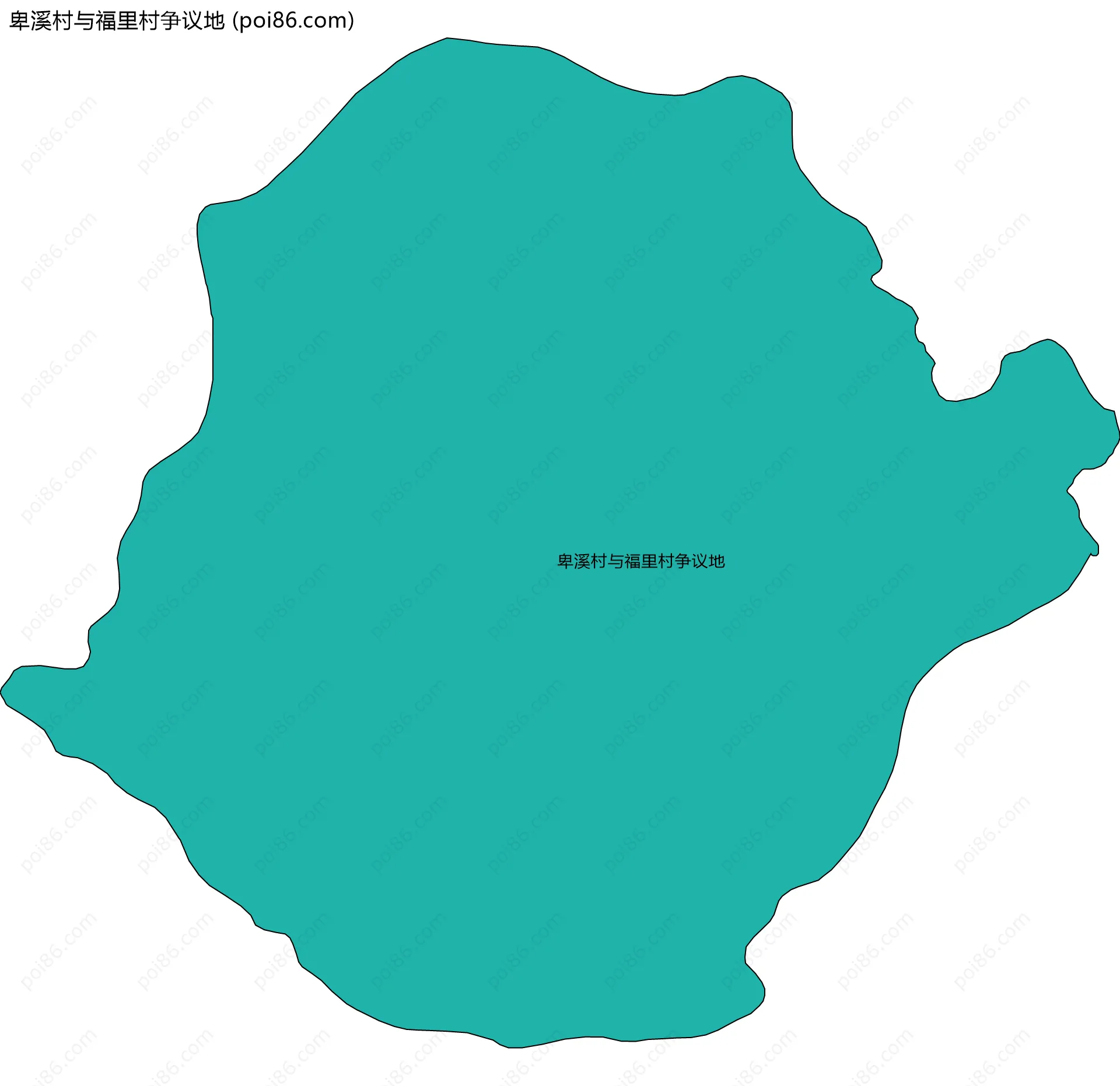 卑溪村与福里村争议地边界地图