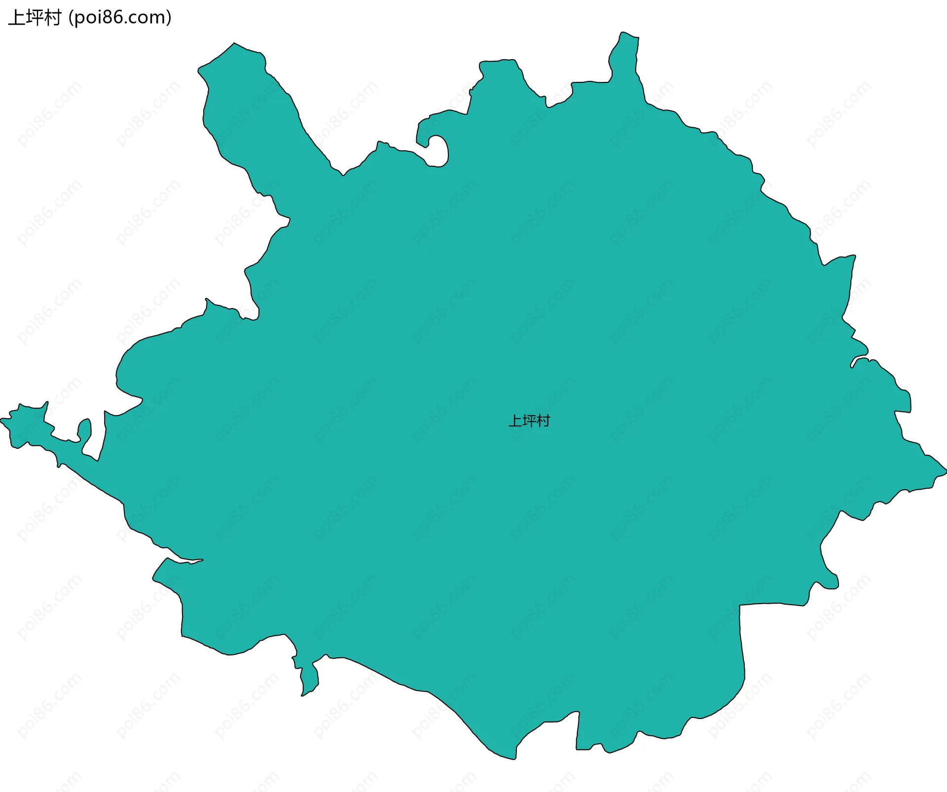上坪村边界地图