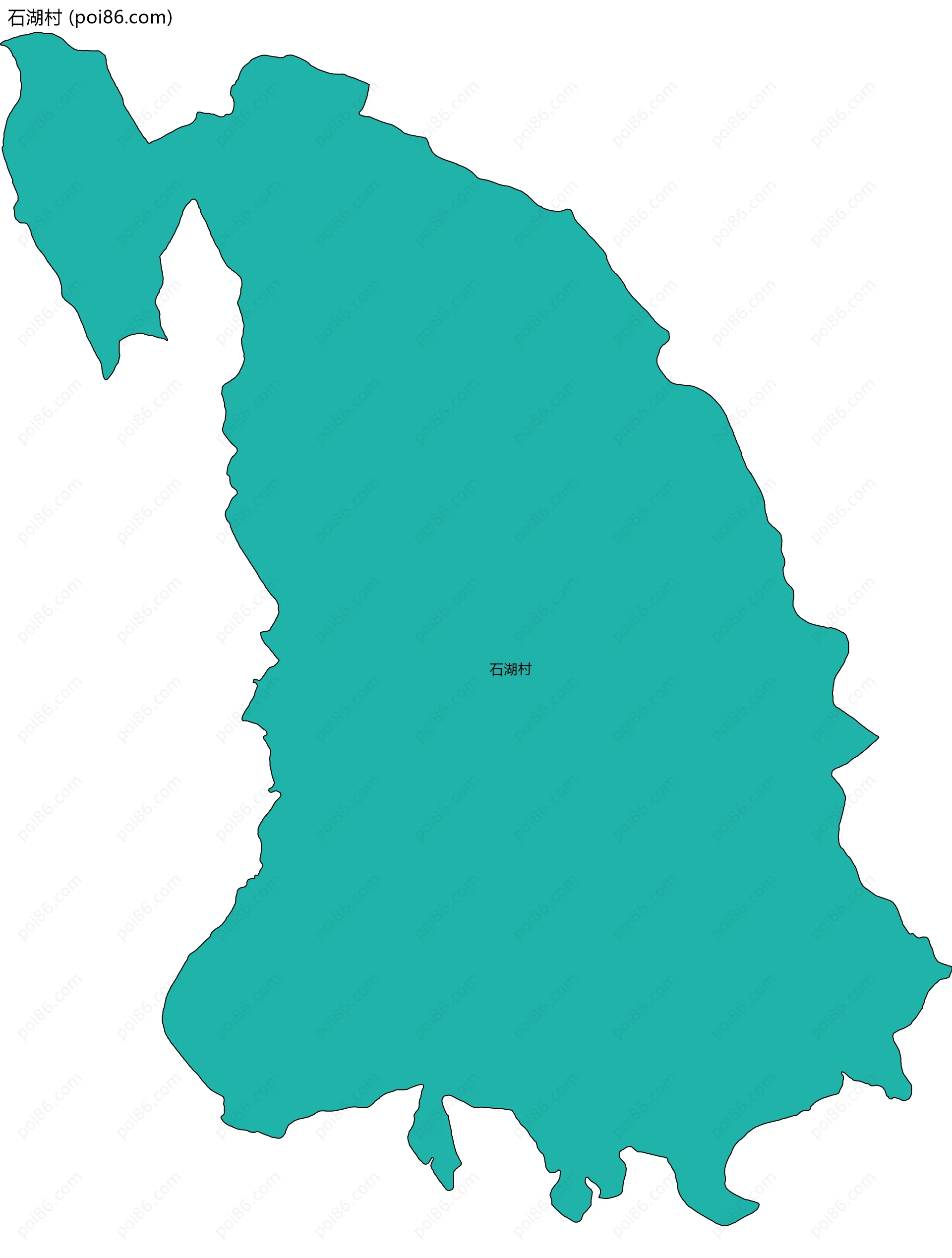 石湖村边界地图