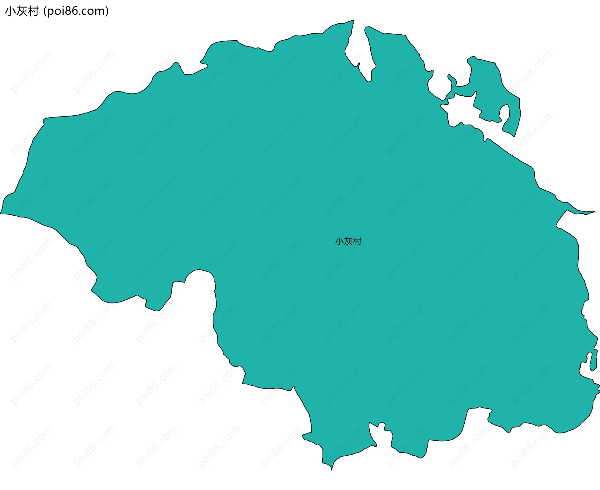 小灰村边界地图