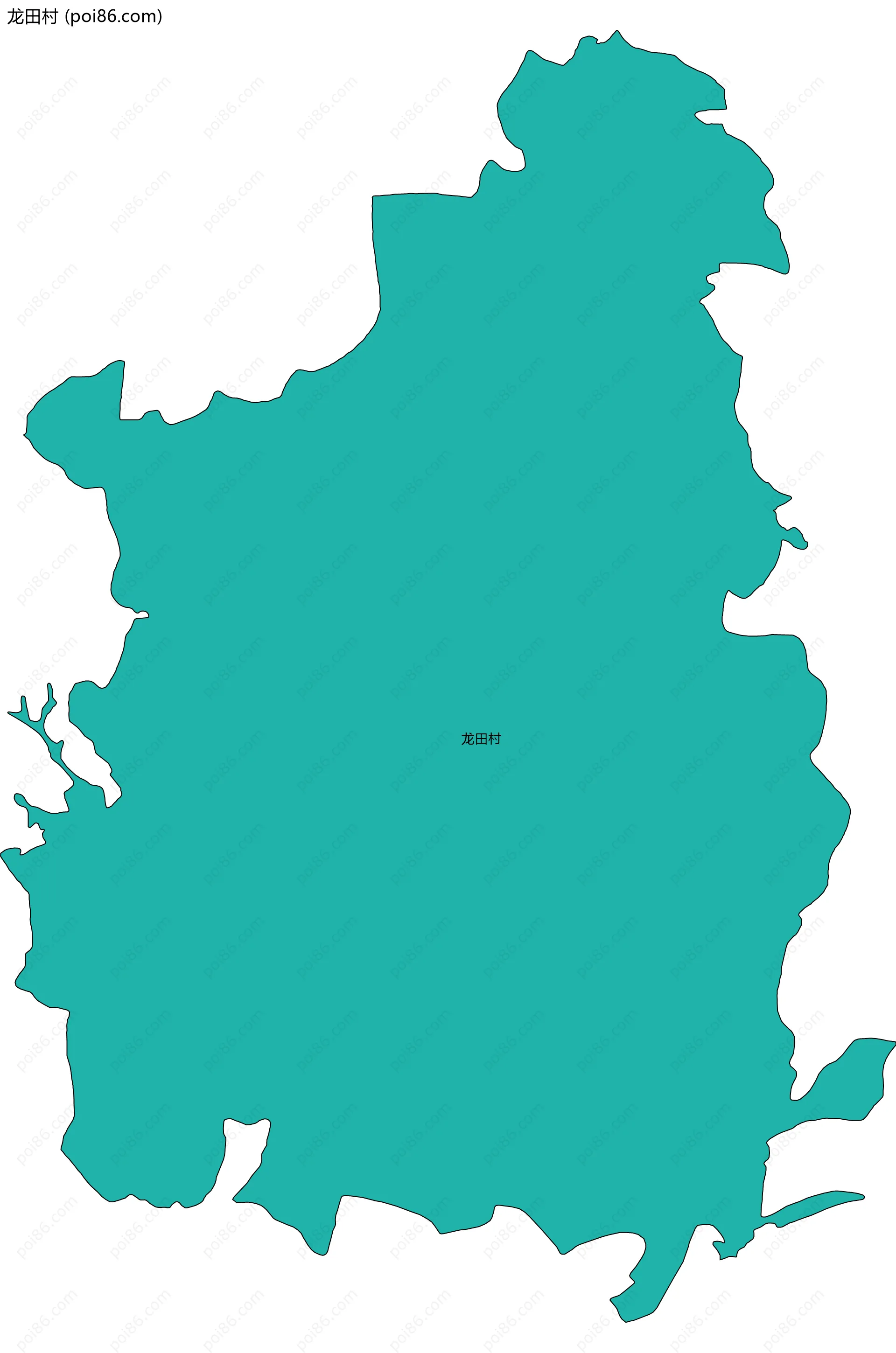 龙田村边界地图