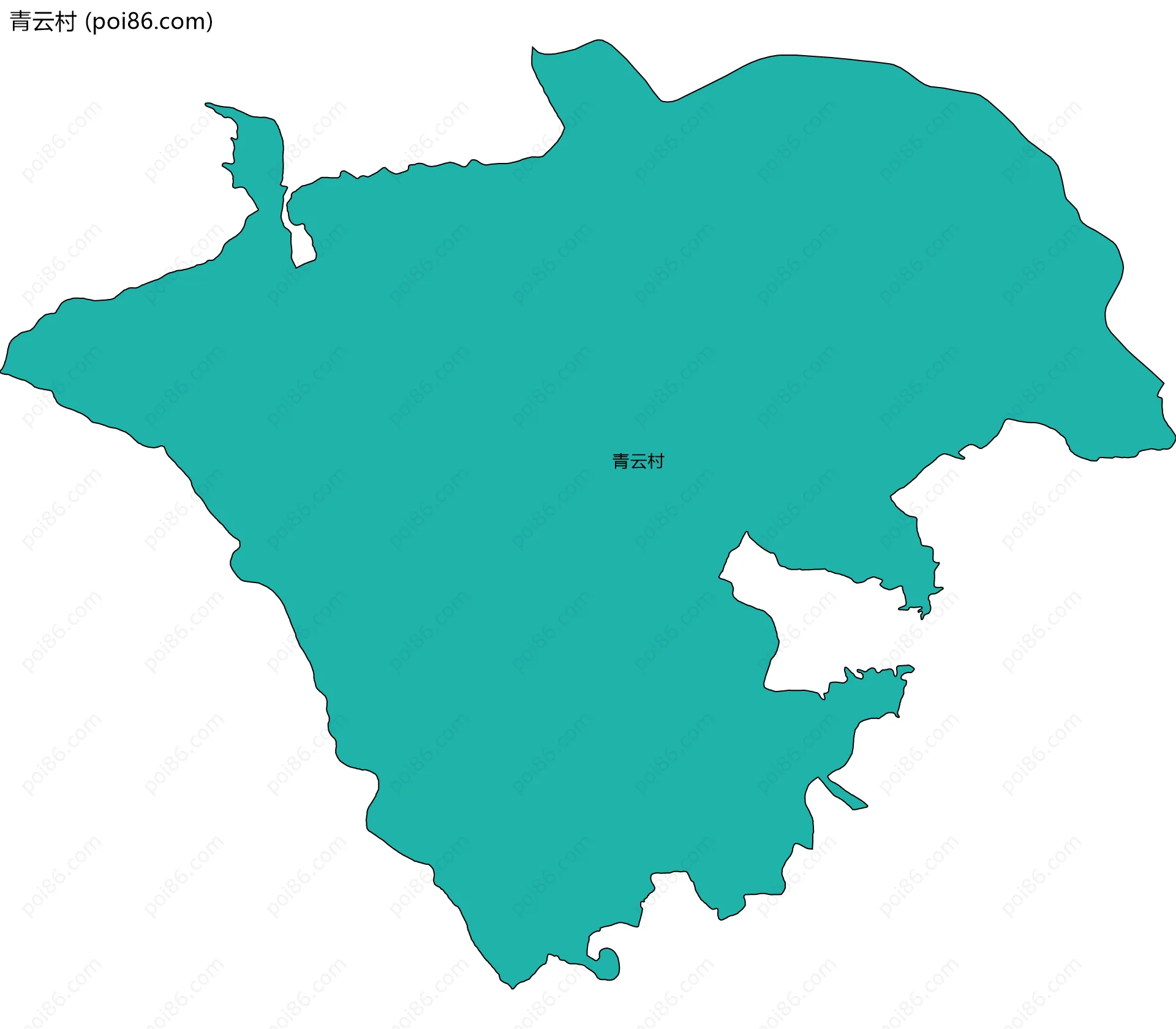 青云村边界地图