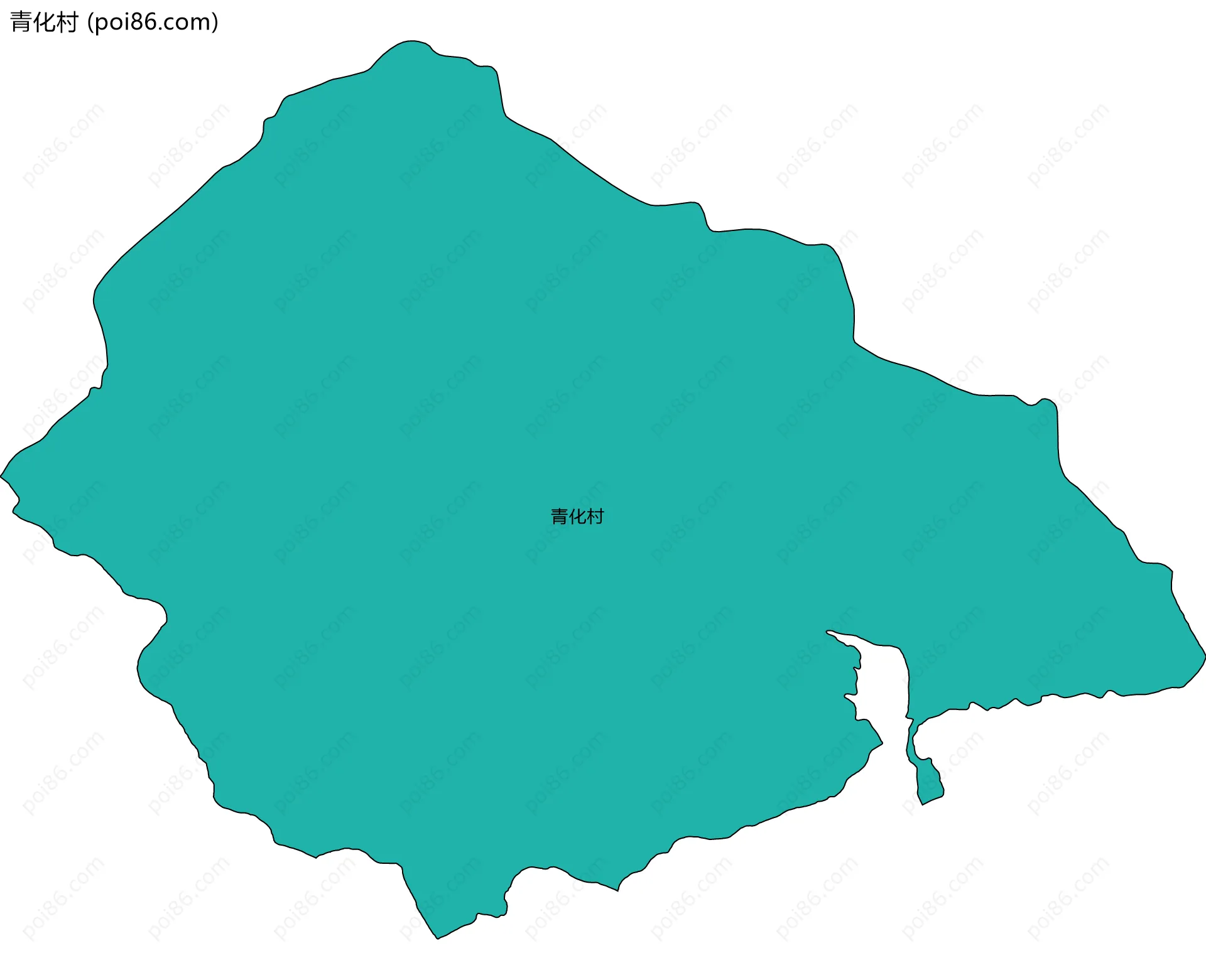 青化村边界地图